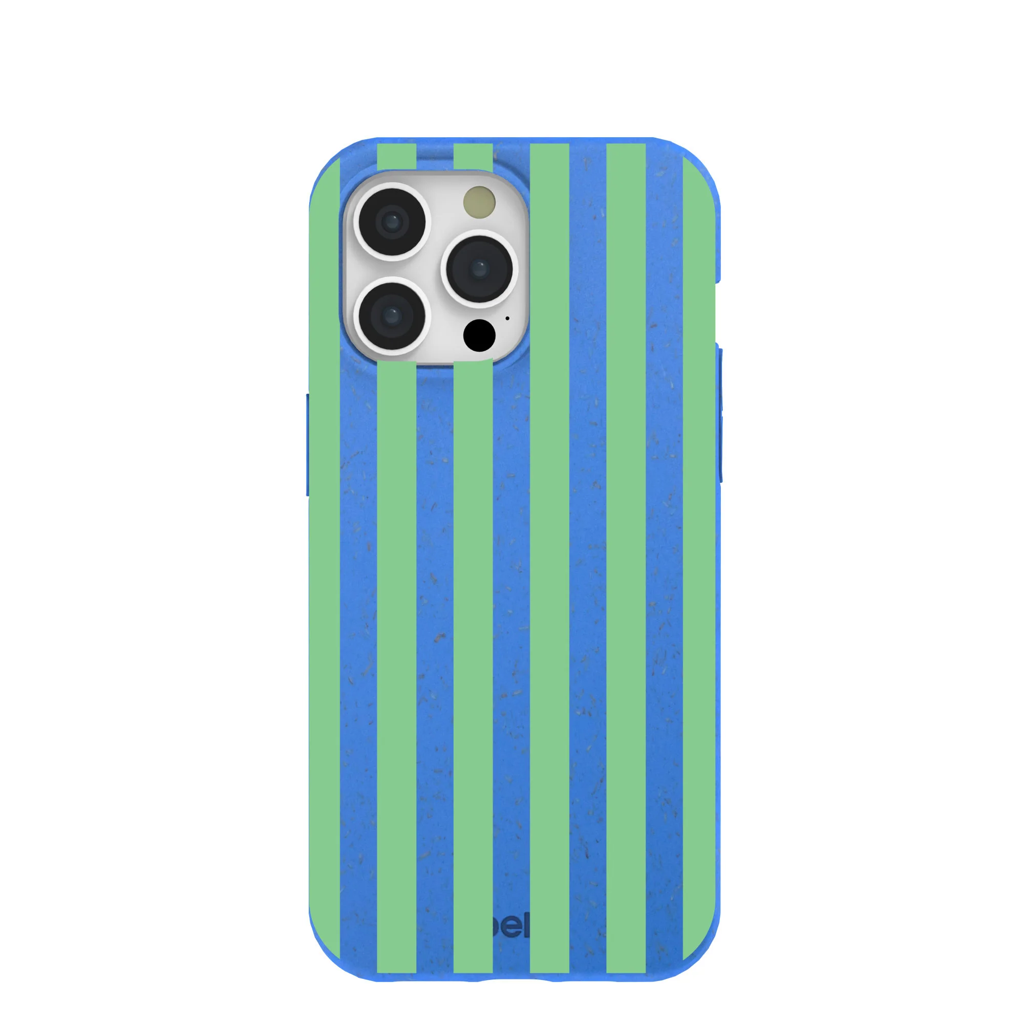 Electric Blue Fresh Green Stripes iPhone 15 Pro Max Case