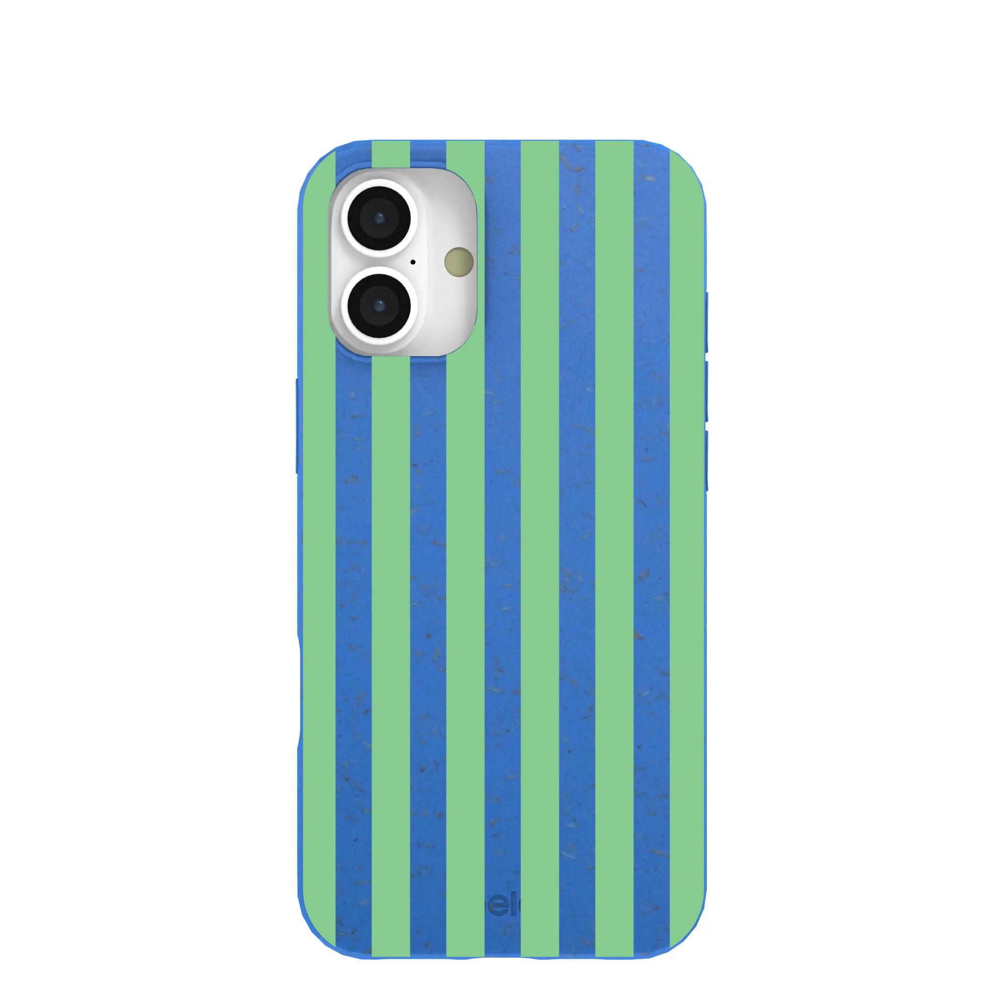 Electric Blue Fresh Green Stripes iPhone 16 Plus Case