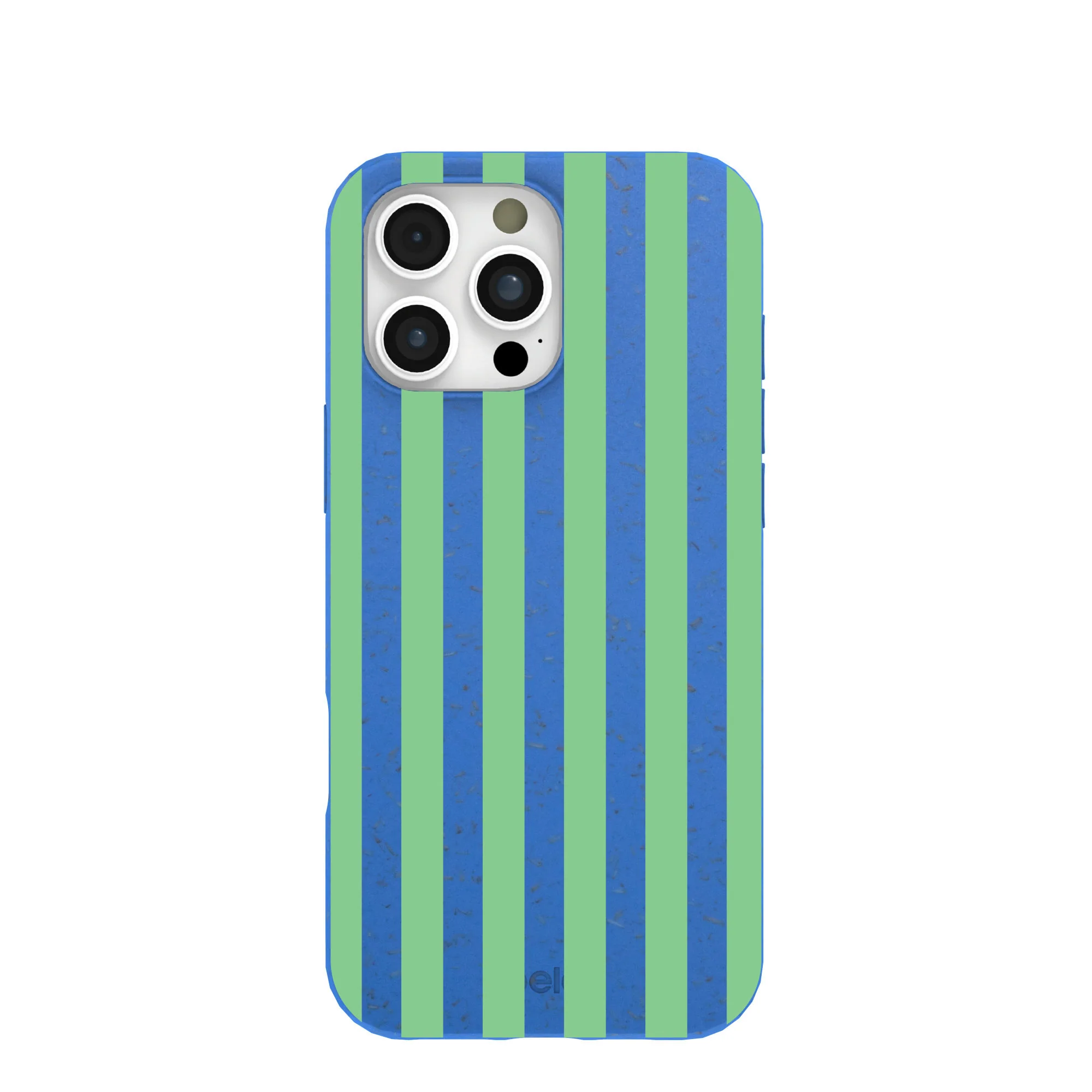 Electric Blue Fresh Green Stripes iPhone 16 Pro Max Case