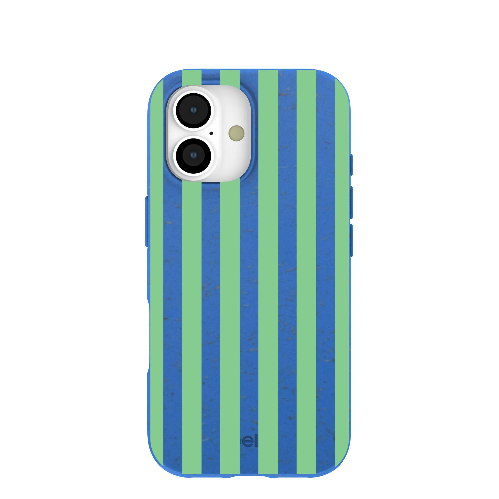 Electric Blue Fresh Green Stripes iPhone 17 Case