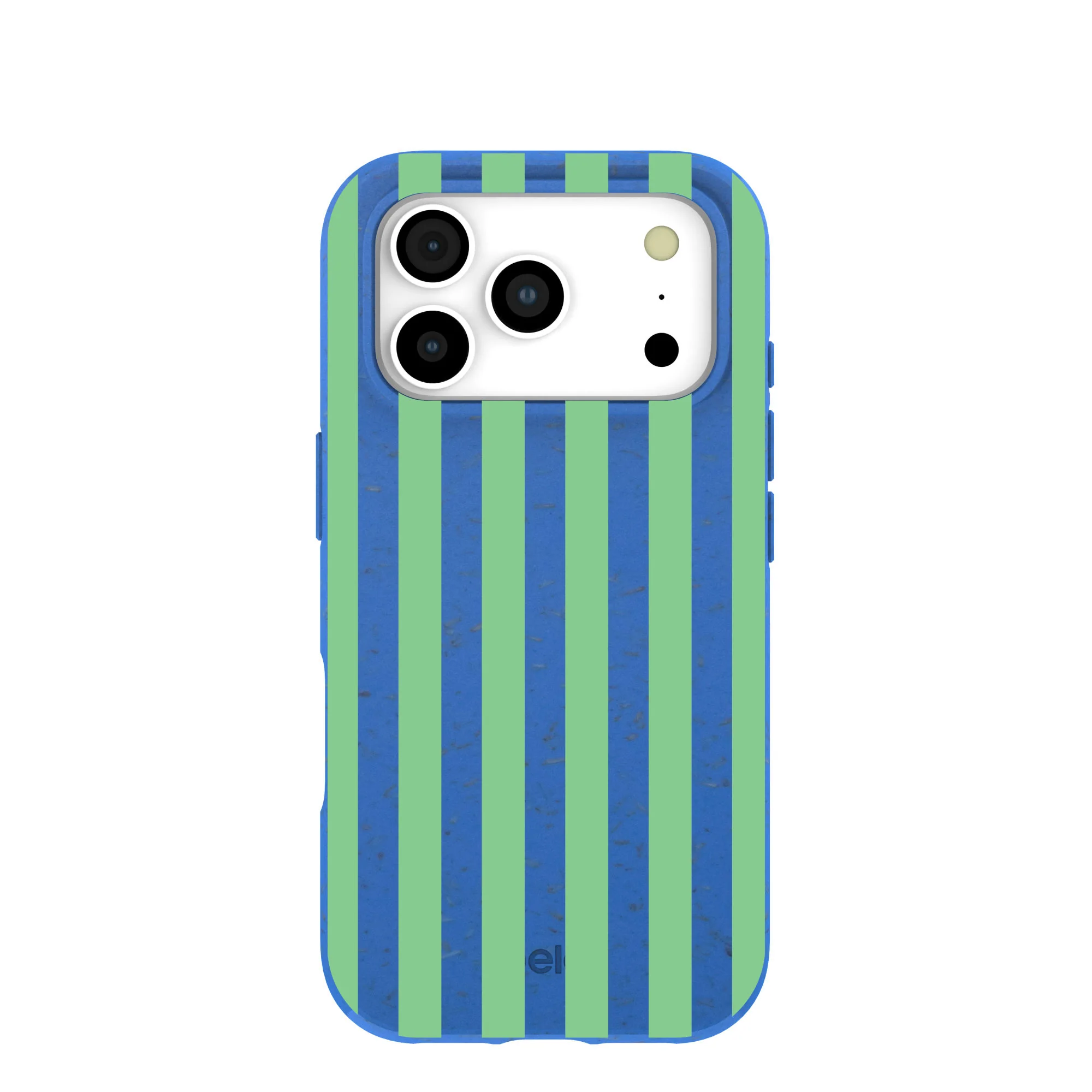 Electric Blue Fresh Green Stripes iPhone 17 Pro Case