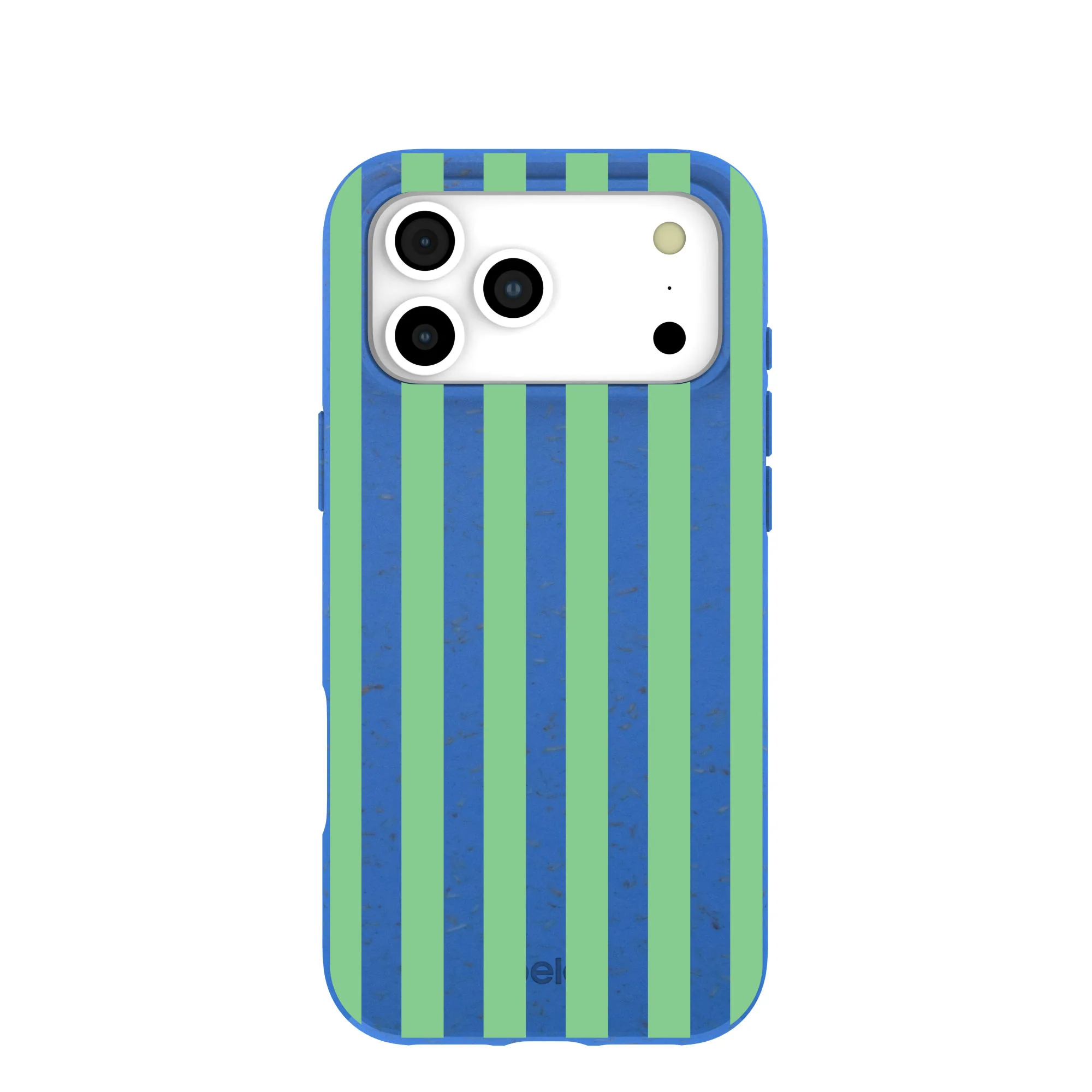 Electric Blue Fresh Green Stripes iPhone 17 Pro Max Case