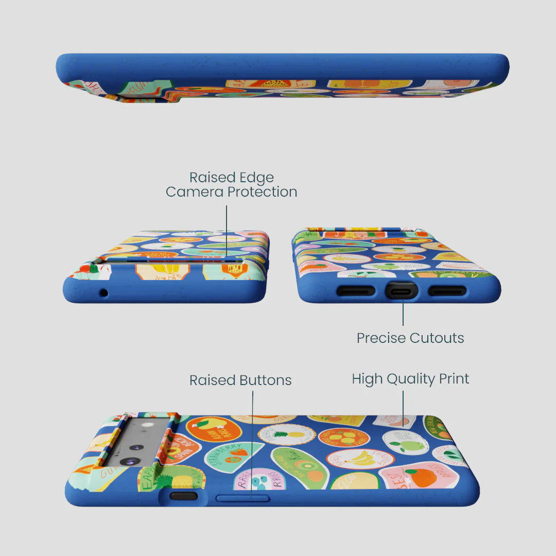 Electric Blue Frutti Club Google Pixel 6 Case - Image 3
