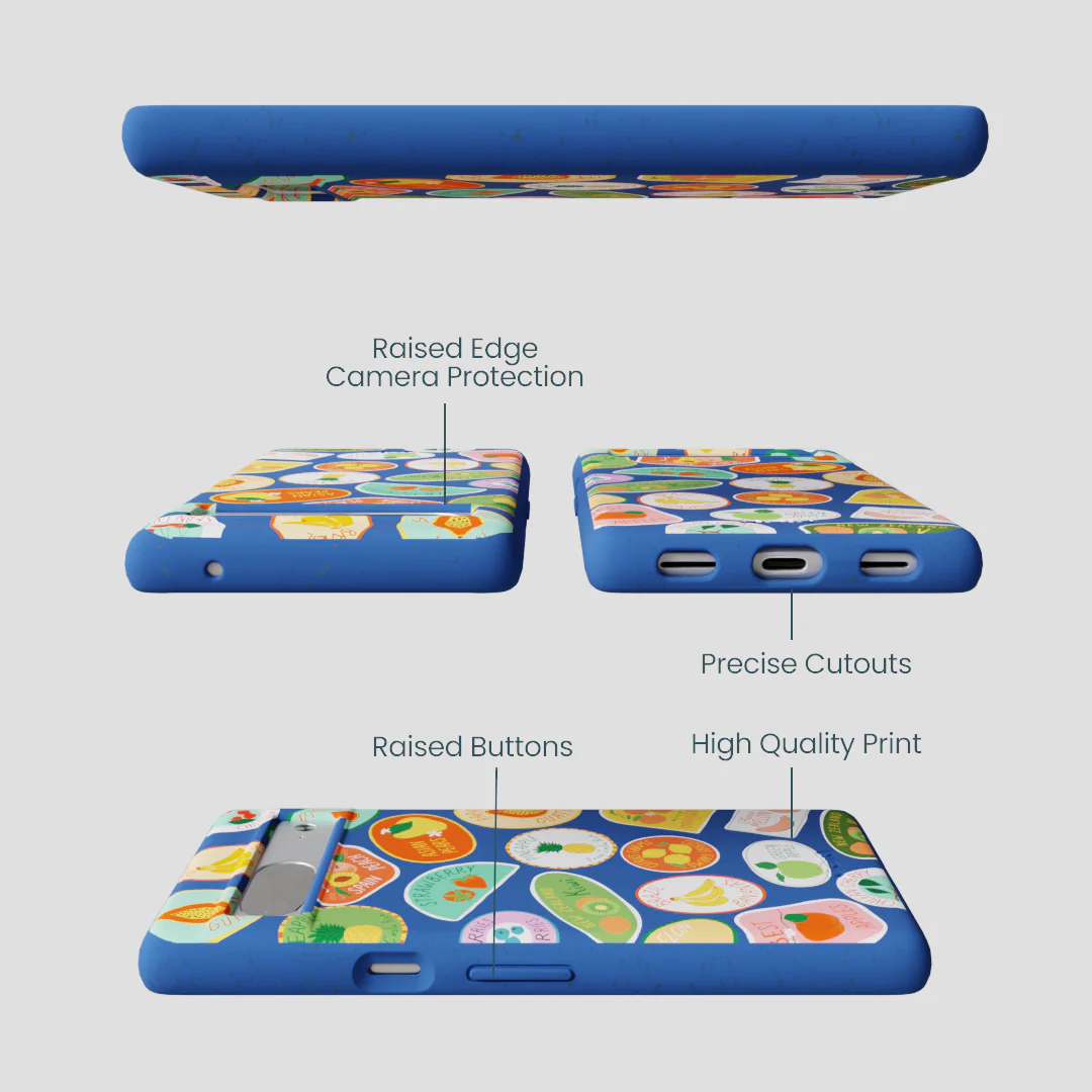 Electric Blue Frutti Club Google Pixel 7 Case - Image 3