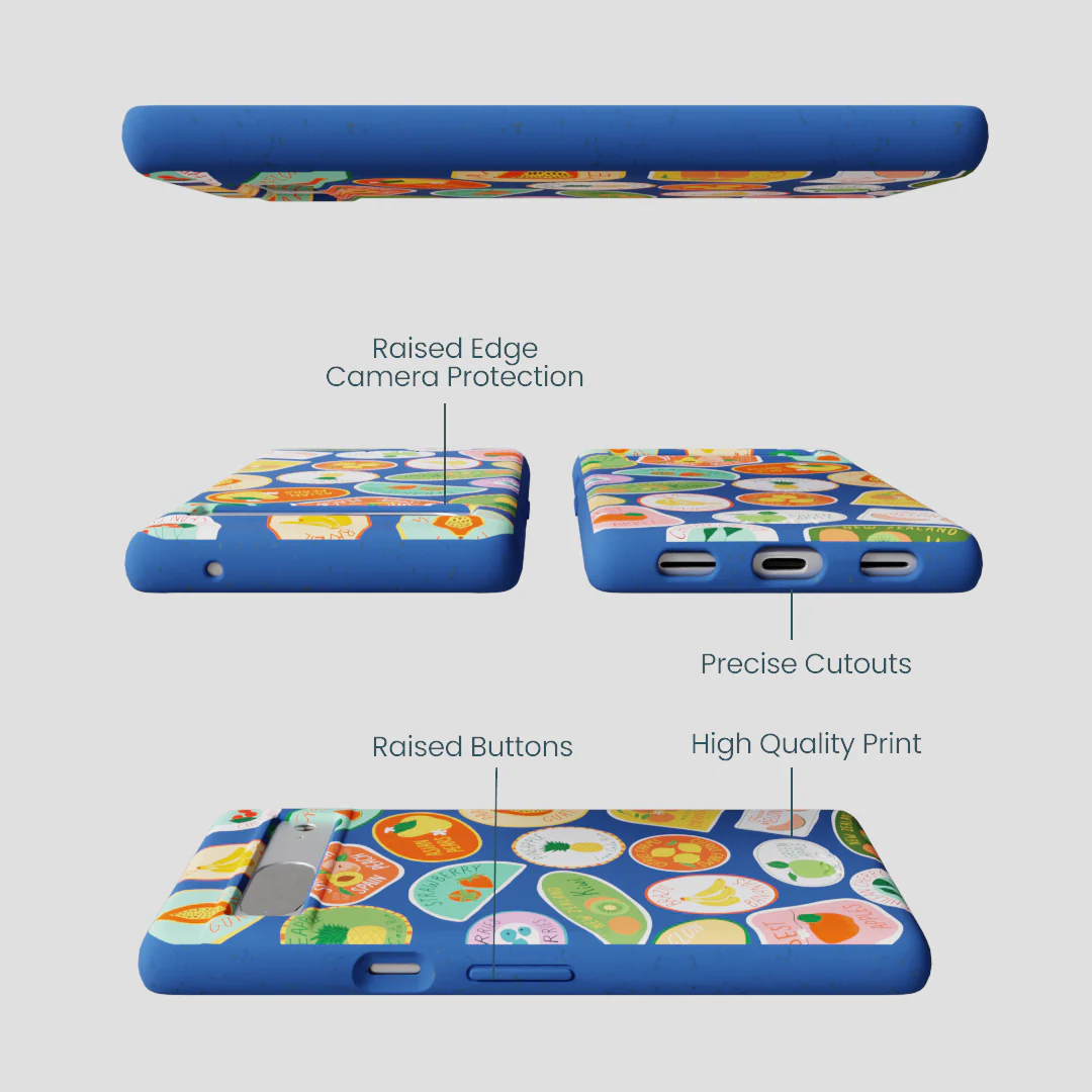 Electric Blue Frutti Club Google Pixel 7a Case - Image 3