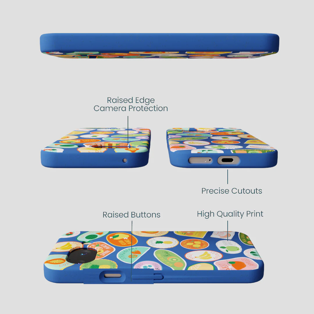 Electric Blue Frutti Club Google Pixel 9a Case - Image 3