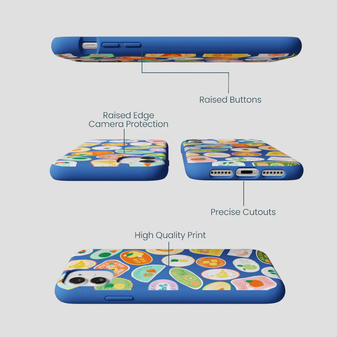 Electric Blue Frutti Club iPhone 11 Case - Image 3
