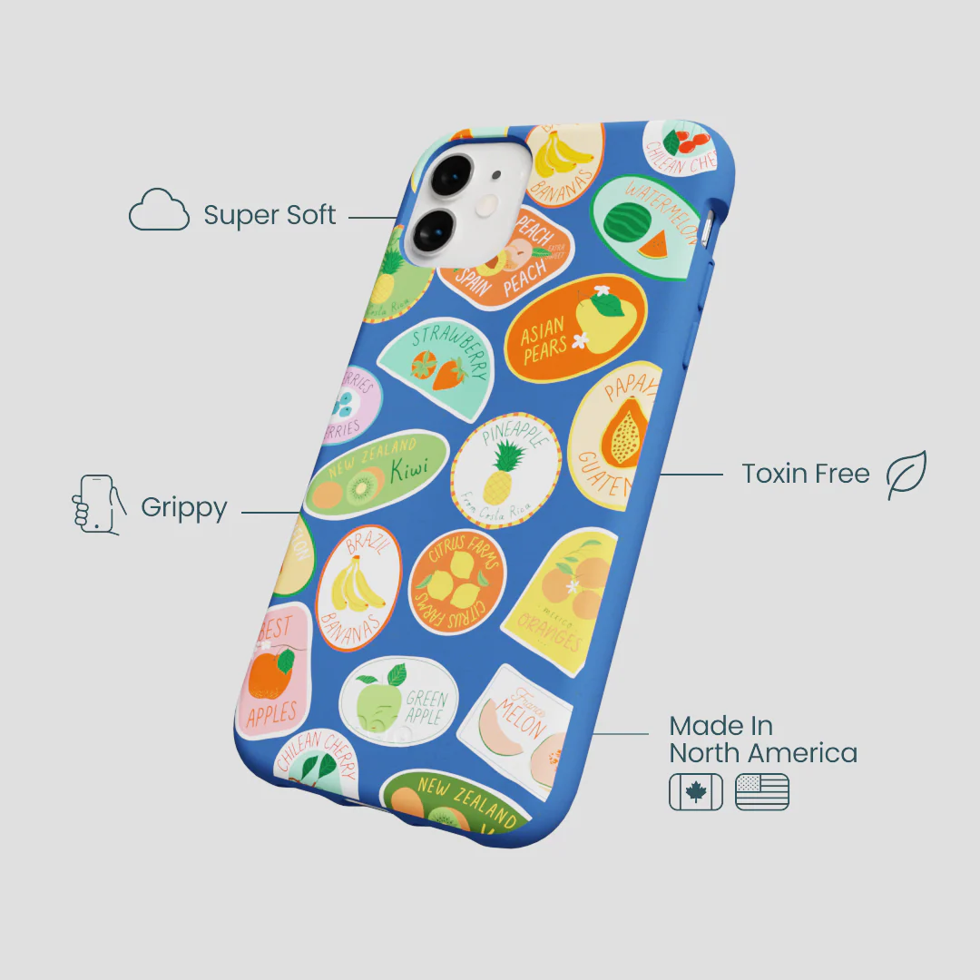 Electric Blue Frutti Club iPhone 11 Case - Image 4