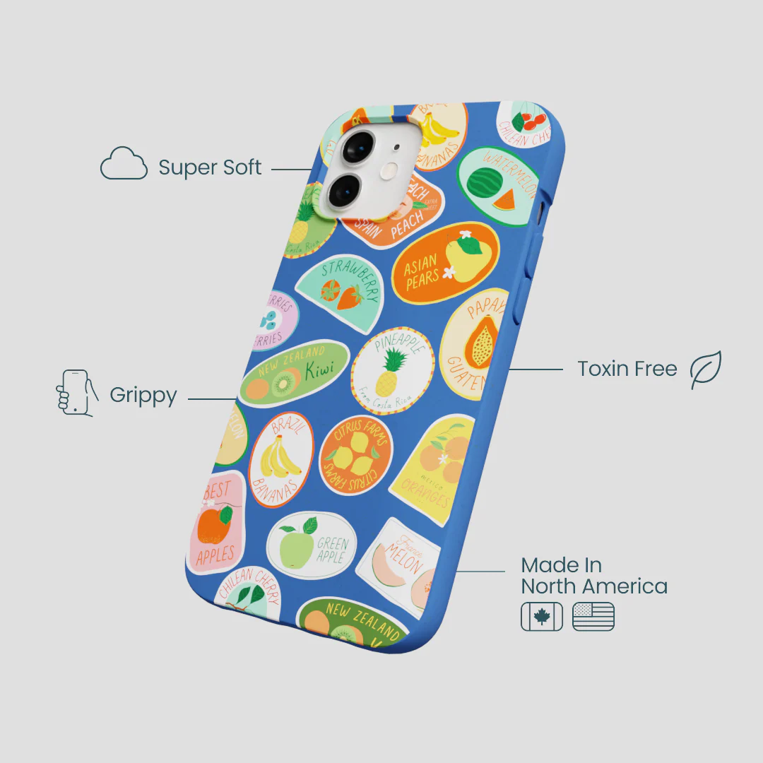 Electric Blue Frutti Club iPhone 12/ iPhone 12 Pro Case - Image 4