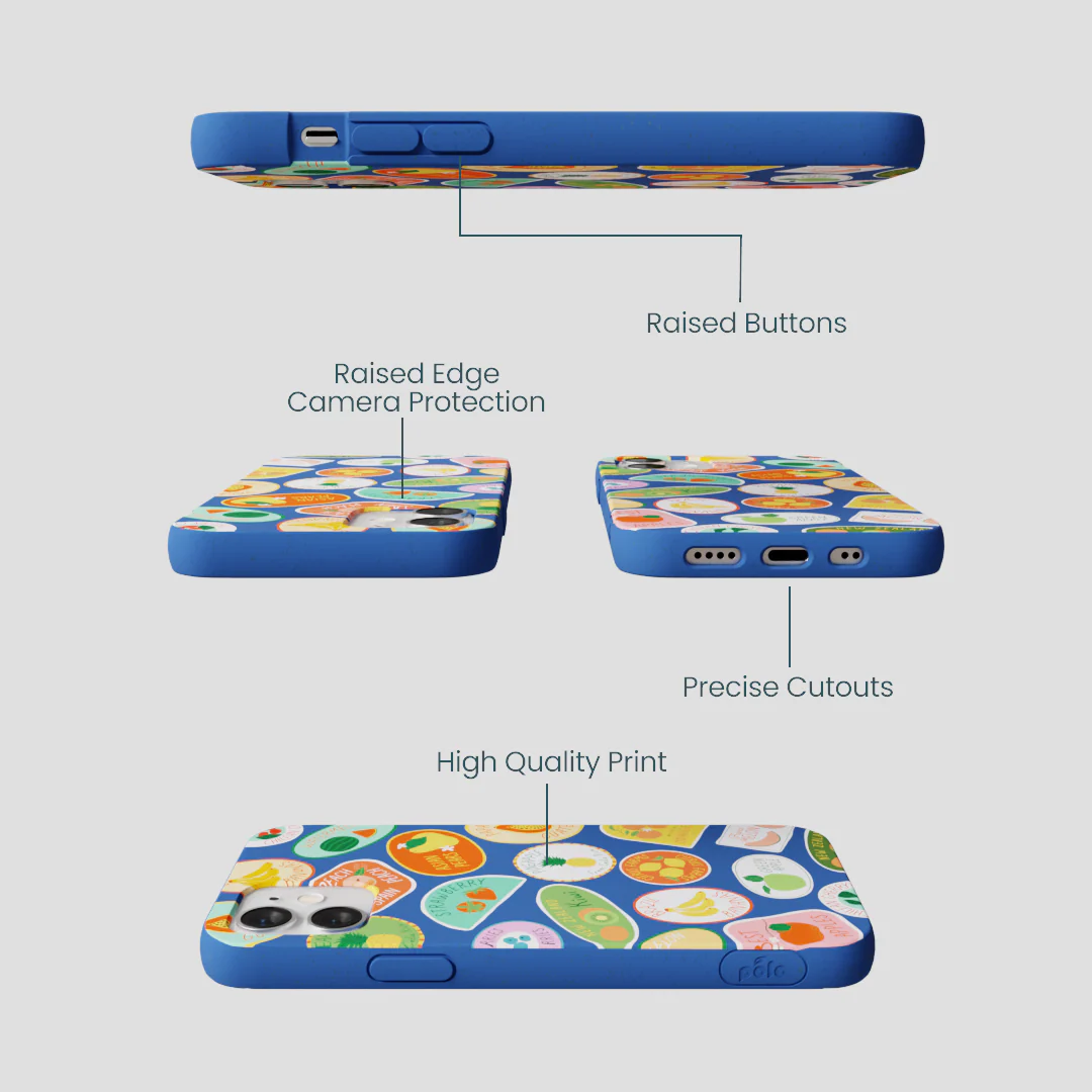 Electric Blue Frutti Club iPhone 12 Mini Case - Image 3