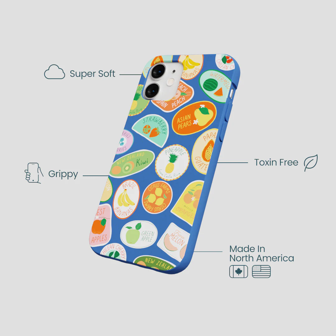 Electric Blue Frutti Club iPhone 12 Mini Case - Image 4