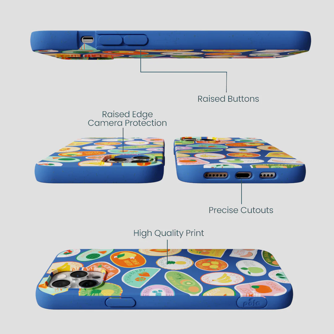 Electric Blue Frutti Club iPhone 12 Pro Max Case - Image 3