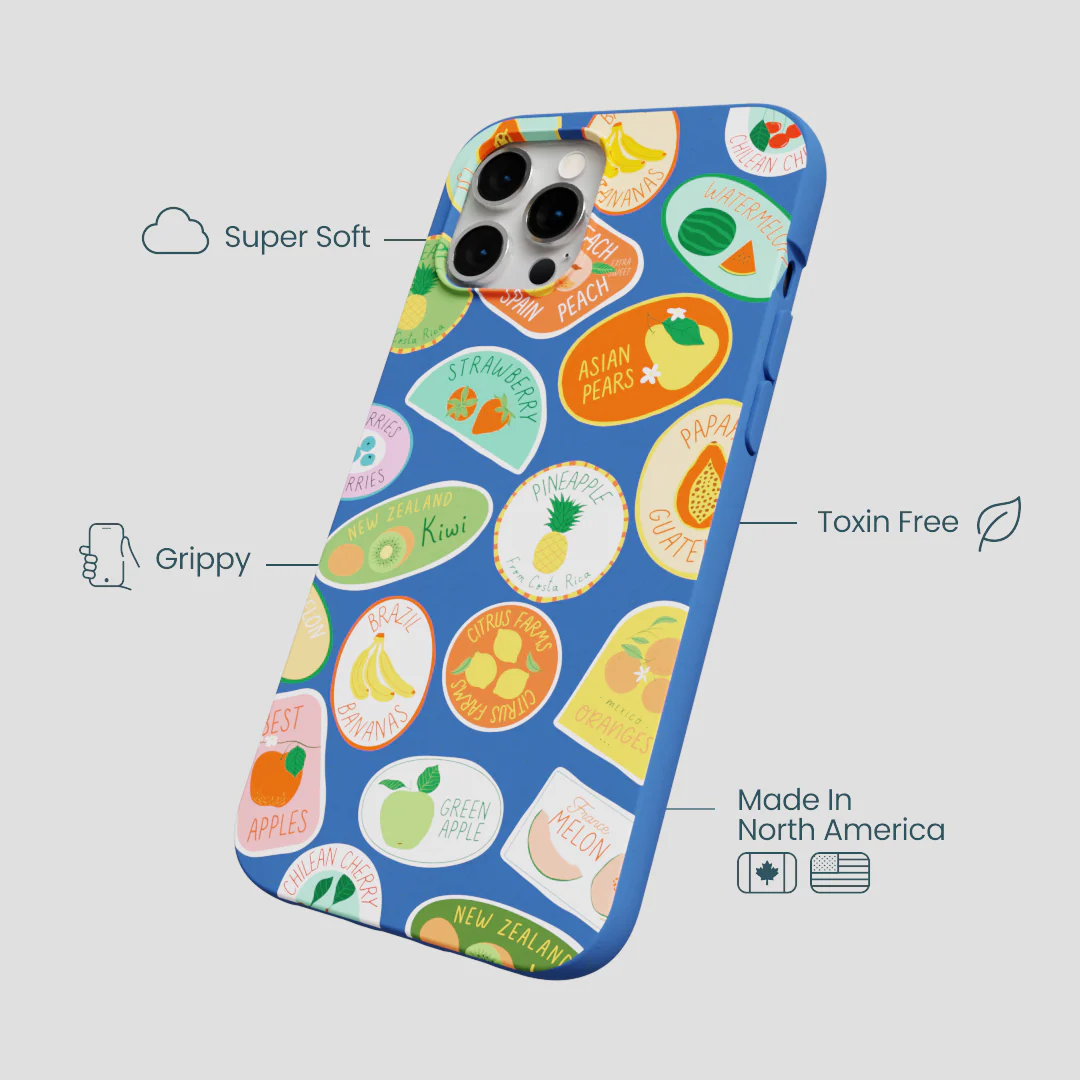 Electric Blue Frutti Club iPhone 12 Pro Max Case - Image 4