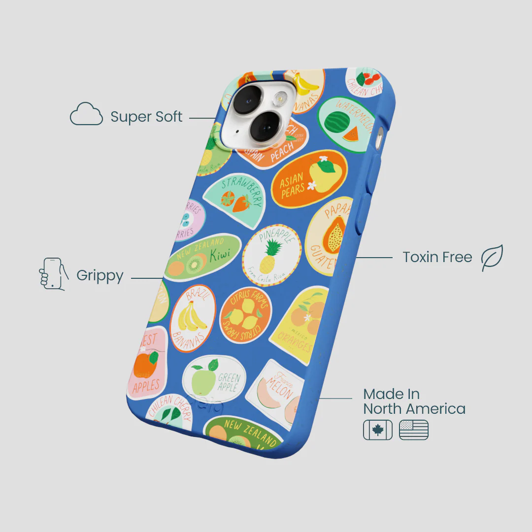 Electric Blue Frutti Club iPhone 13 Case - Image 4