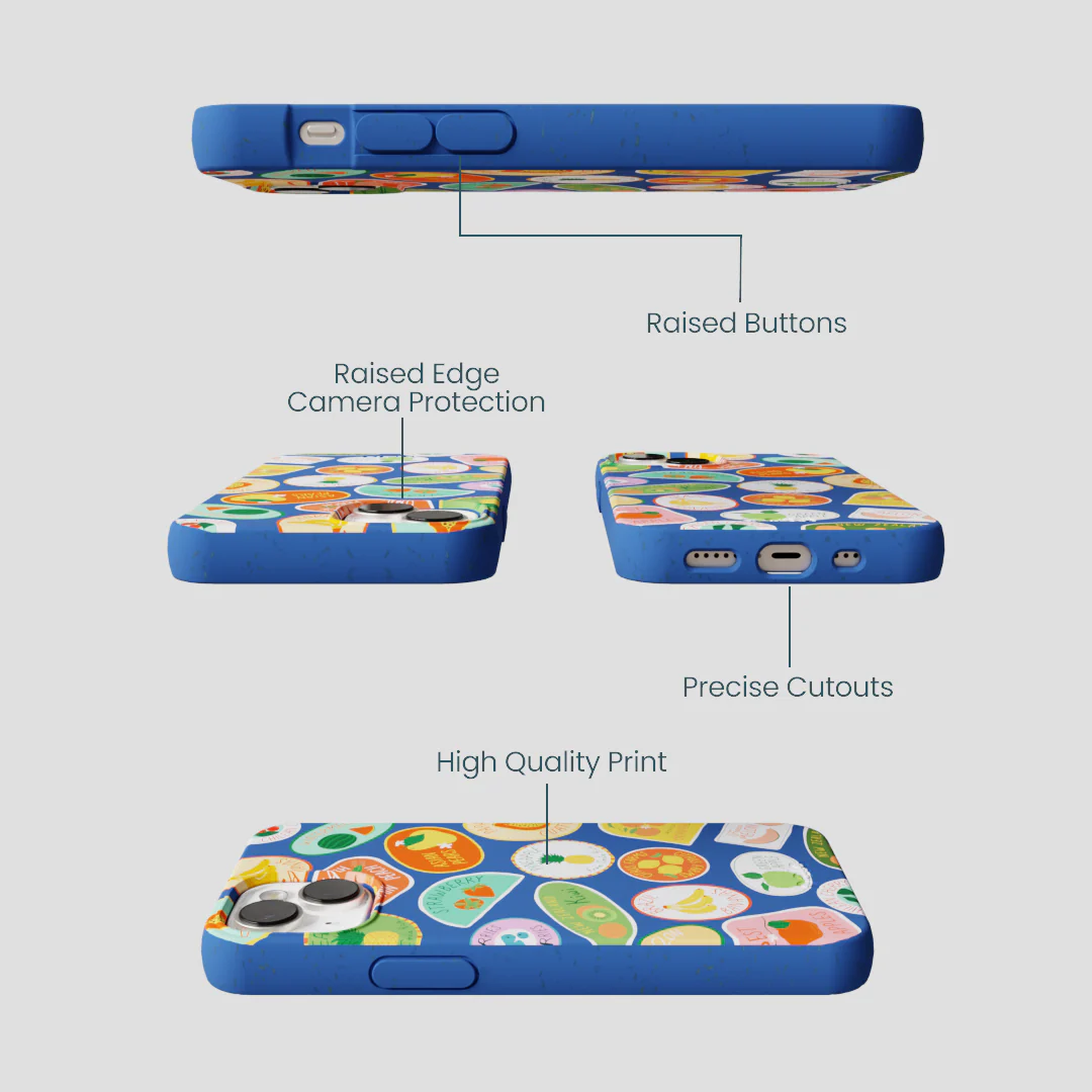 Electric Blue Frutti Club iPhone 13 Mini Case - Image 3