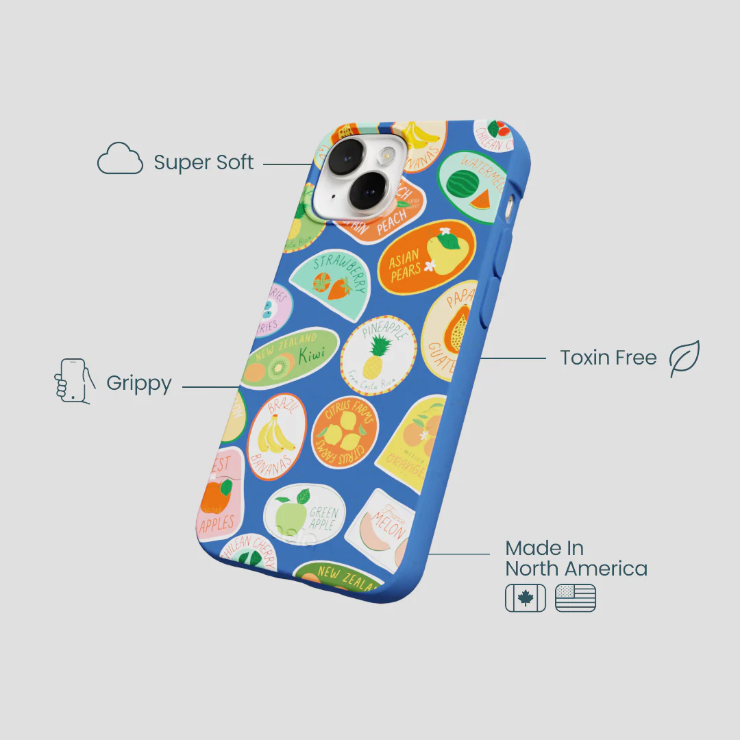 Electric Blue Frutti Club iPhone 13 Mini Case - Image 4
