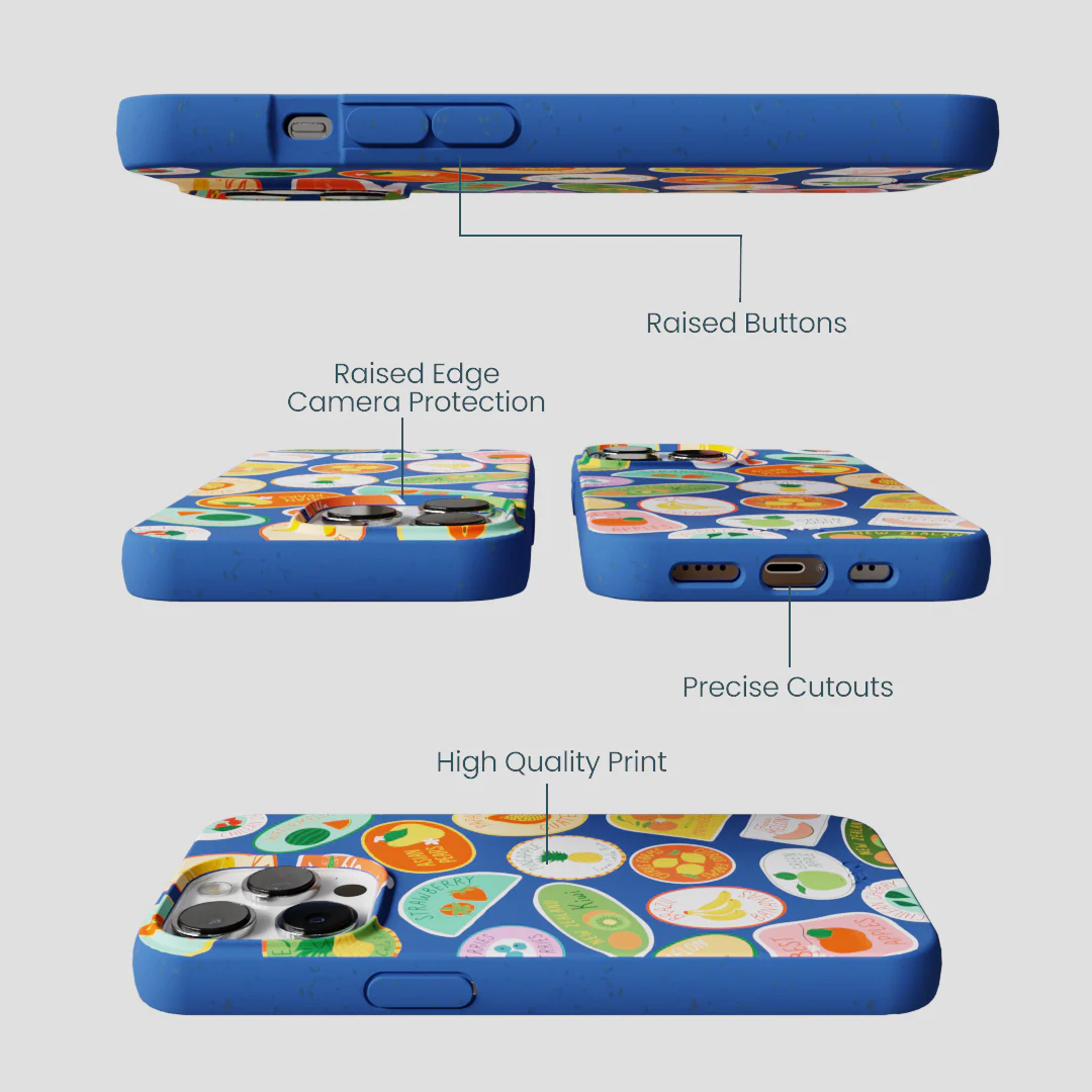 Electric Blue Frutti Club iPhone 13 Pro Max Case - Image 3