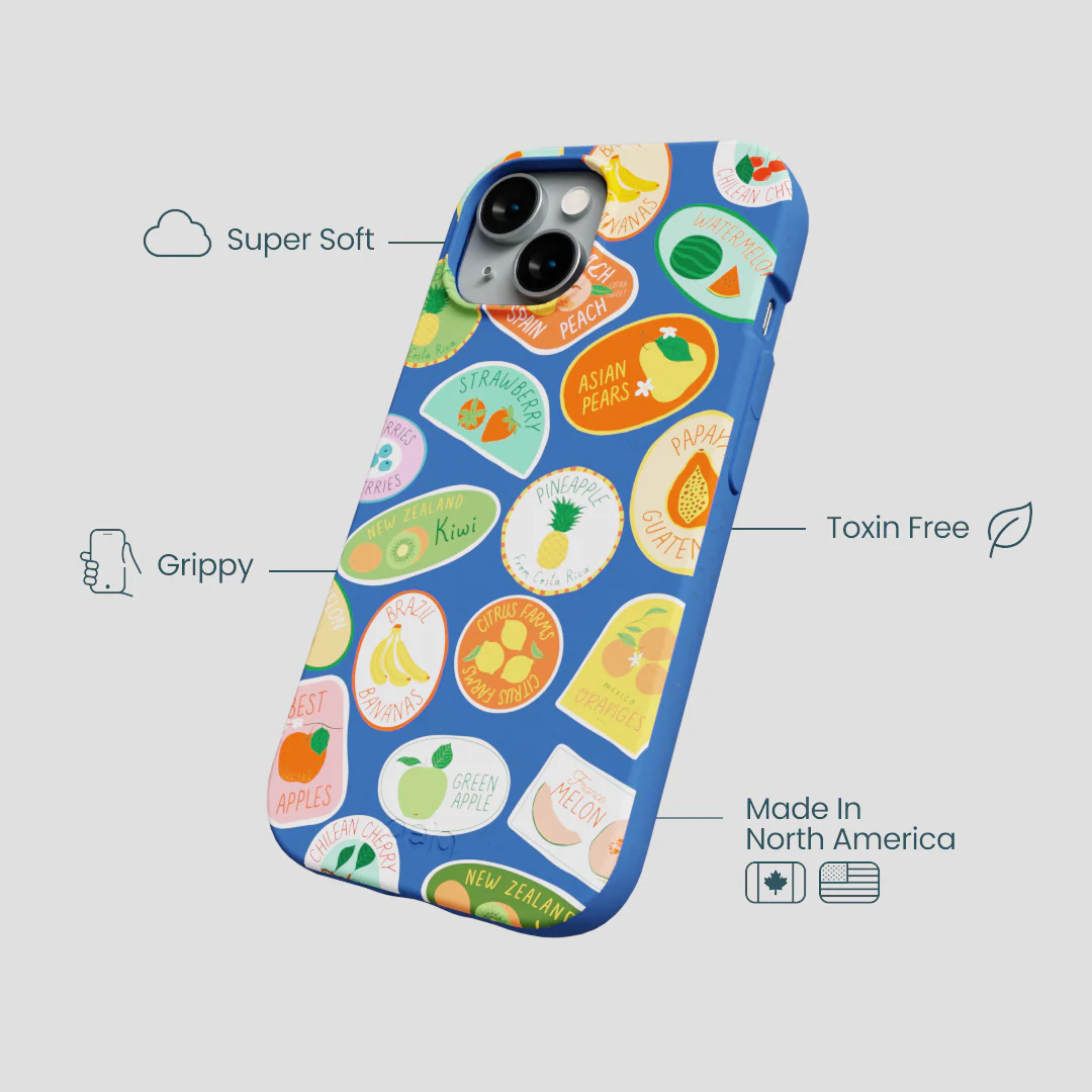 Electric Blue Frutti Club iPhone 14 Case - Image 4