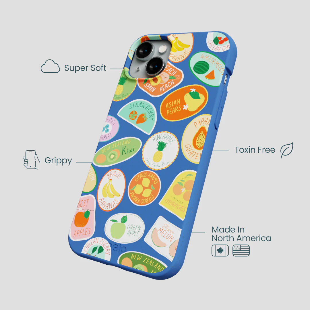 Electric Blue Frutti Club iPhone 14 Plus Case - Image 4