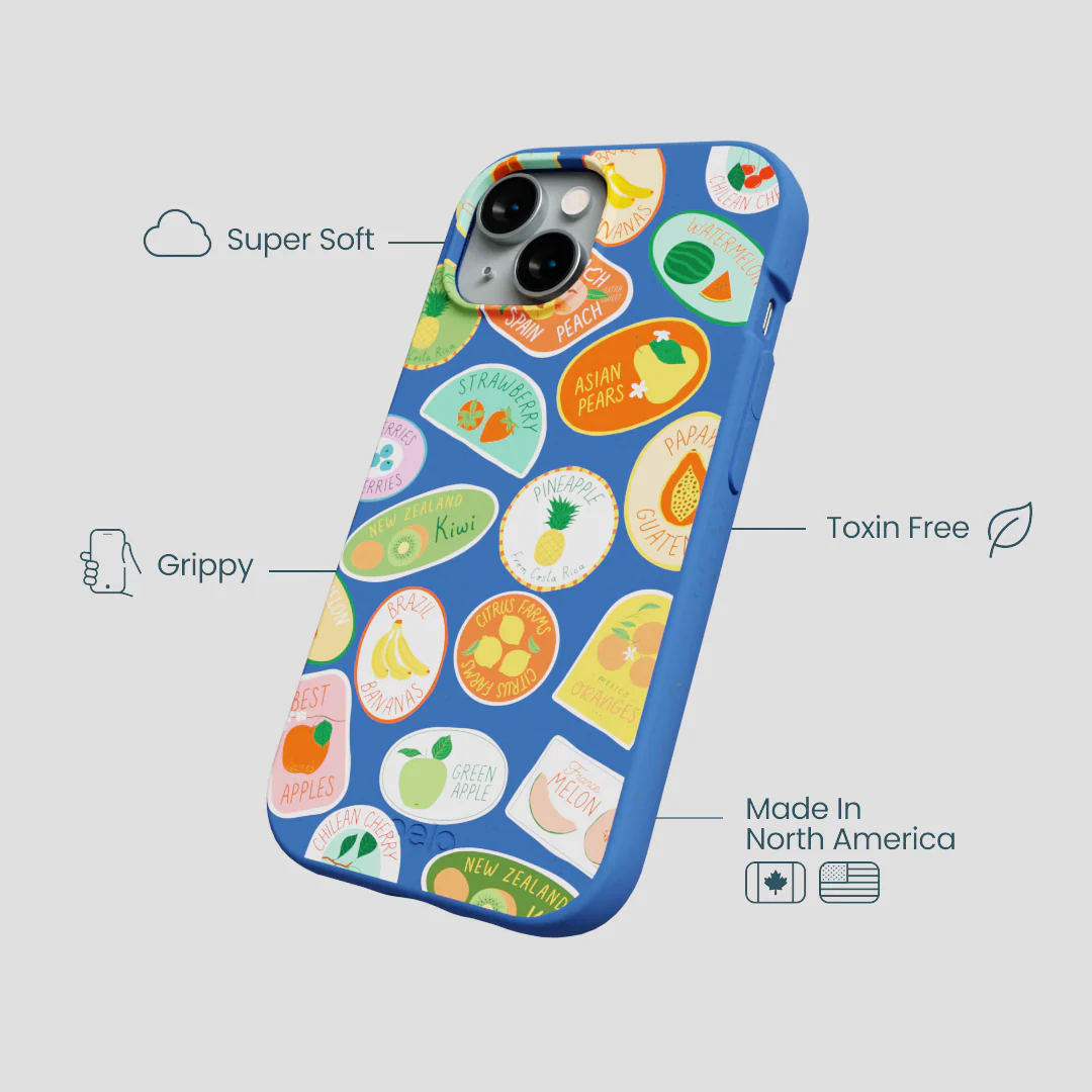 Electric Blue Frutti Club iPhone 15 Case - Image 4