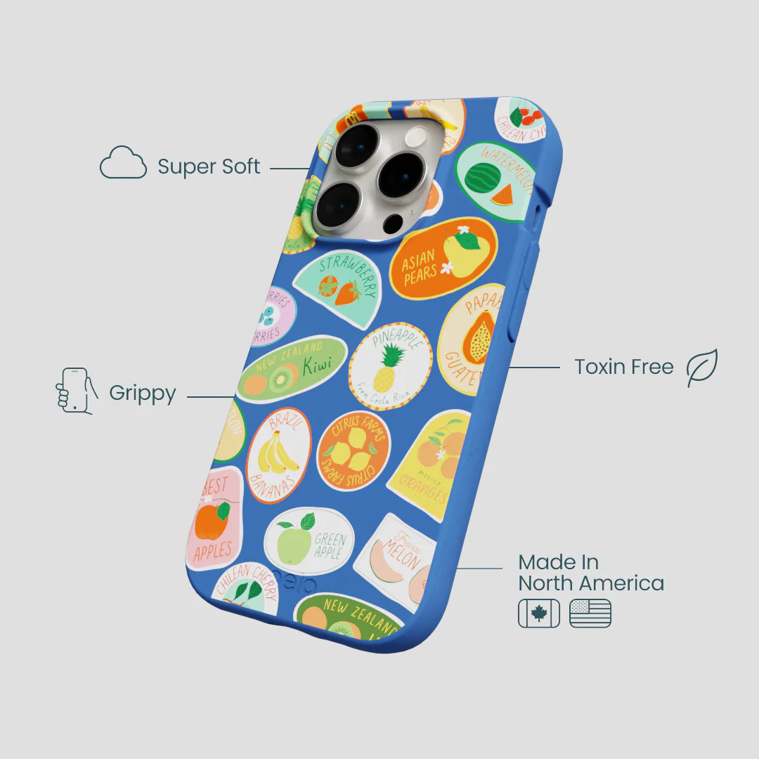 Electric Blue Frutti Club iPhone 15 Pro Case - Image 4