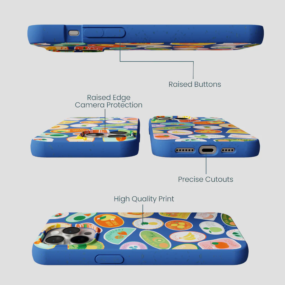 Electric Blue Frutti Club iPhone 15 Pro Max Case - Image 3