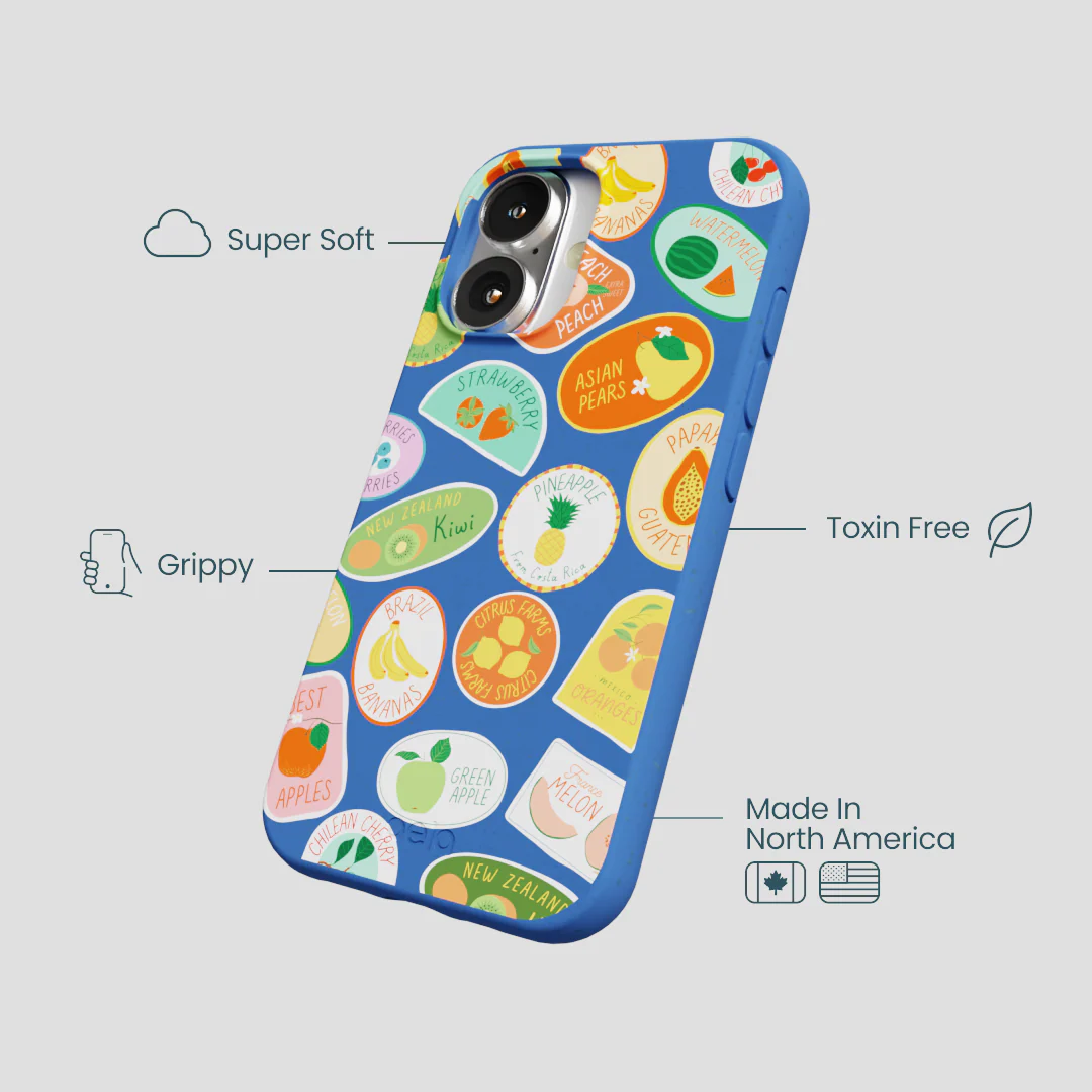 Electric Blue Frutti Club iPhone 16 Case - Image 4