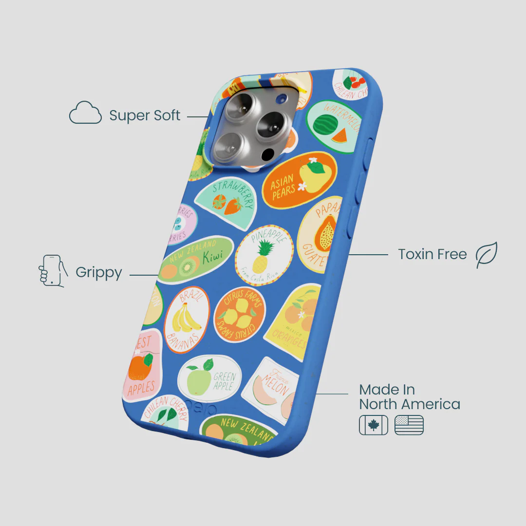 Electric Blue Frutti Club iPhone 16 Pro Case - Image 4