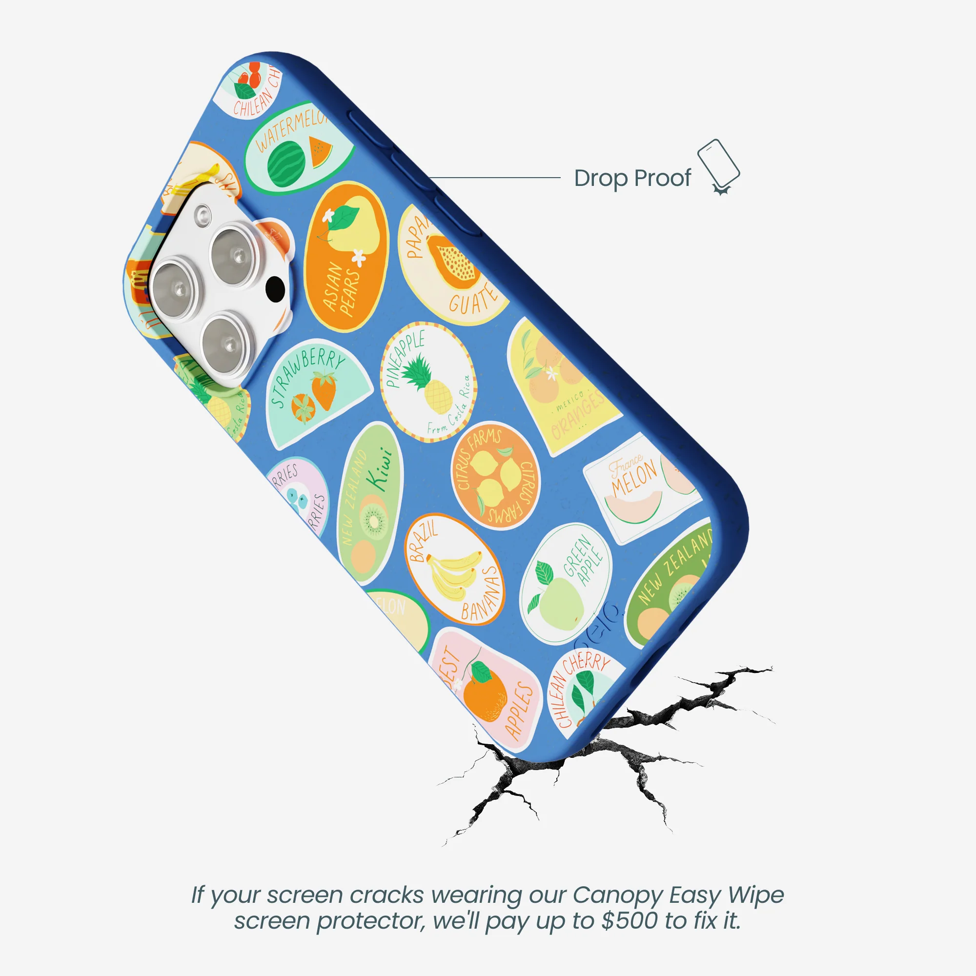 Electric Blue Frutti Club iPhone 16 Pro Max Case - Image 5