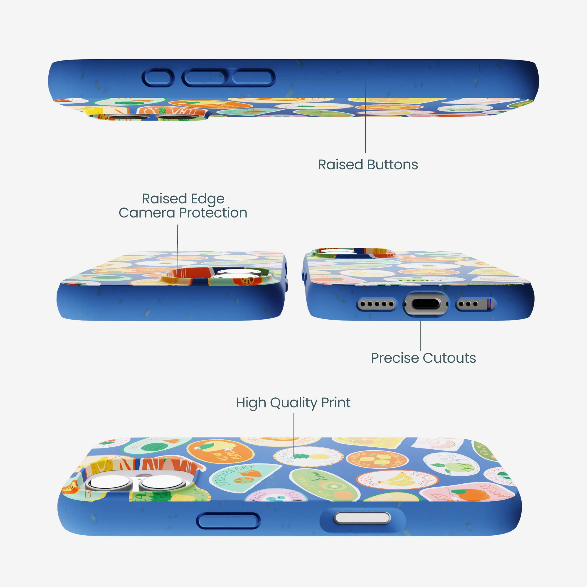Electric Blue Frutti Club iPhone 17 Case - Image 3