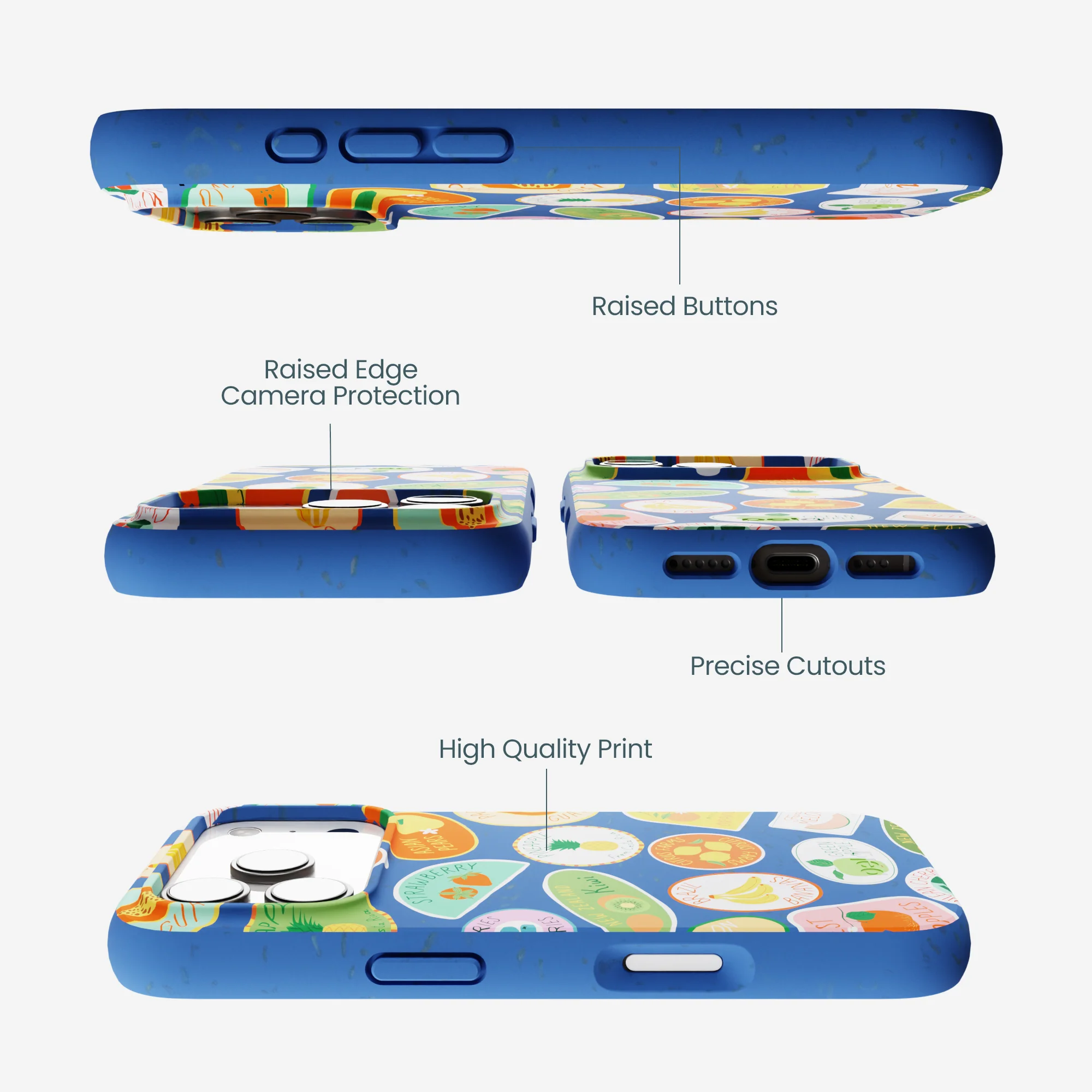 Electric Blue Frutti Club iPhone 17 Pro Case - Image 3