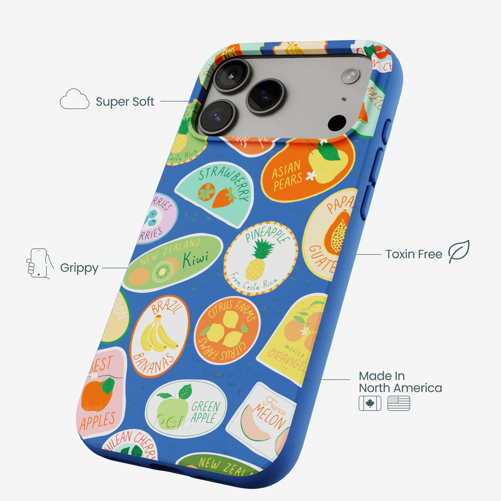 Electric Blue Frutti Club iPhone 17 Pro Max Case - Image 4