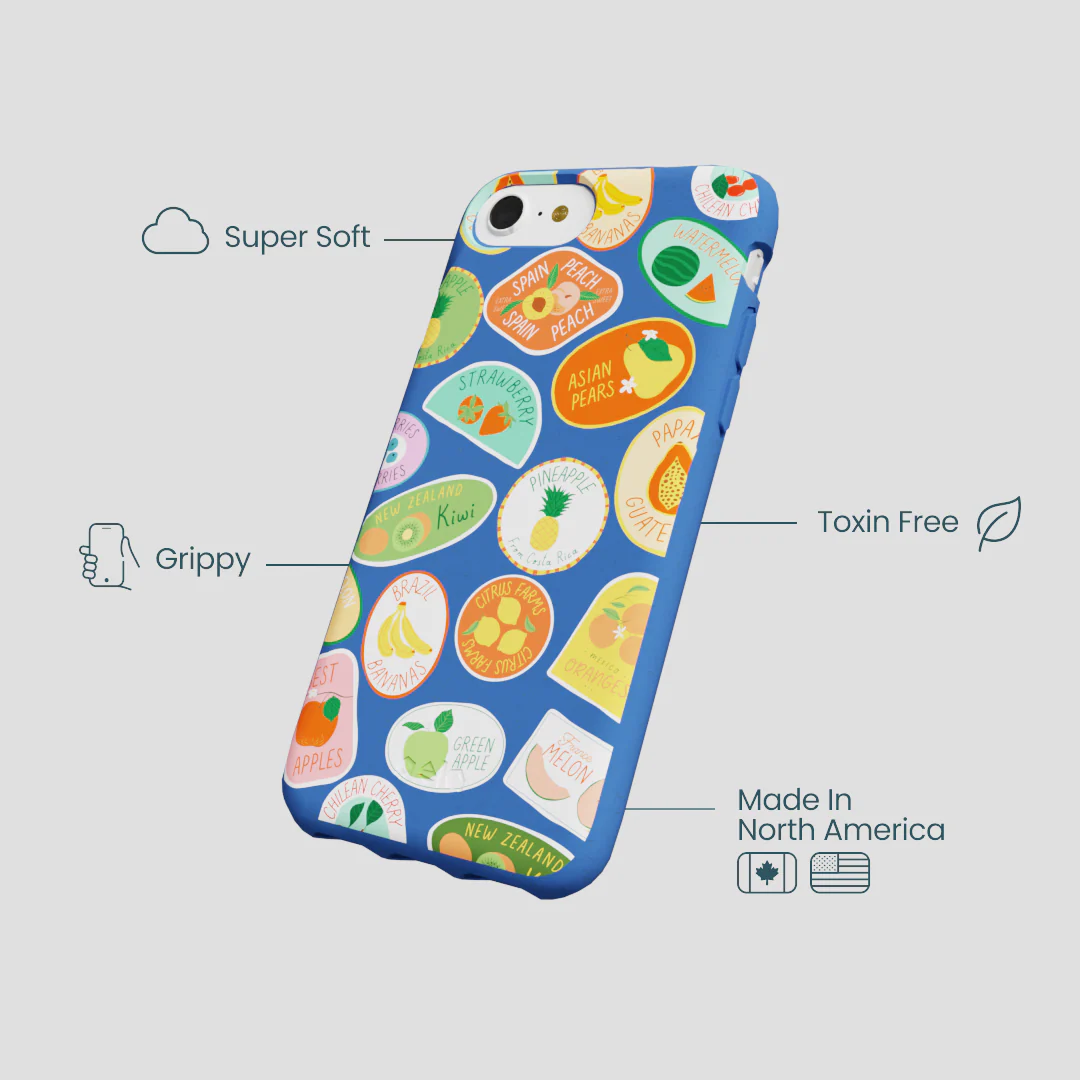 Electric Blue Frutti Club iPhone 6/6s/7/8/SE Case - Image 4