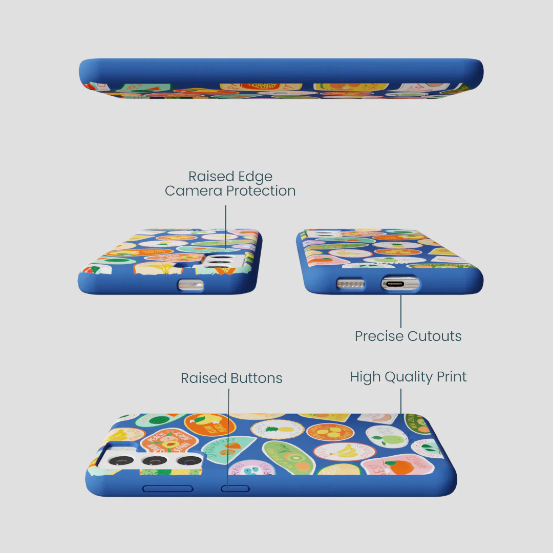 Electric Blue Frutti Club Samsung Galaxy S22 Case - Image 3