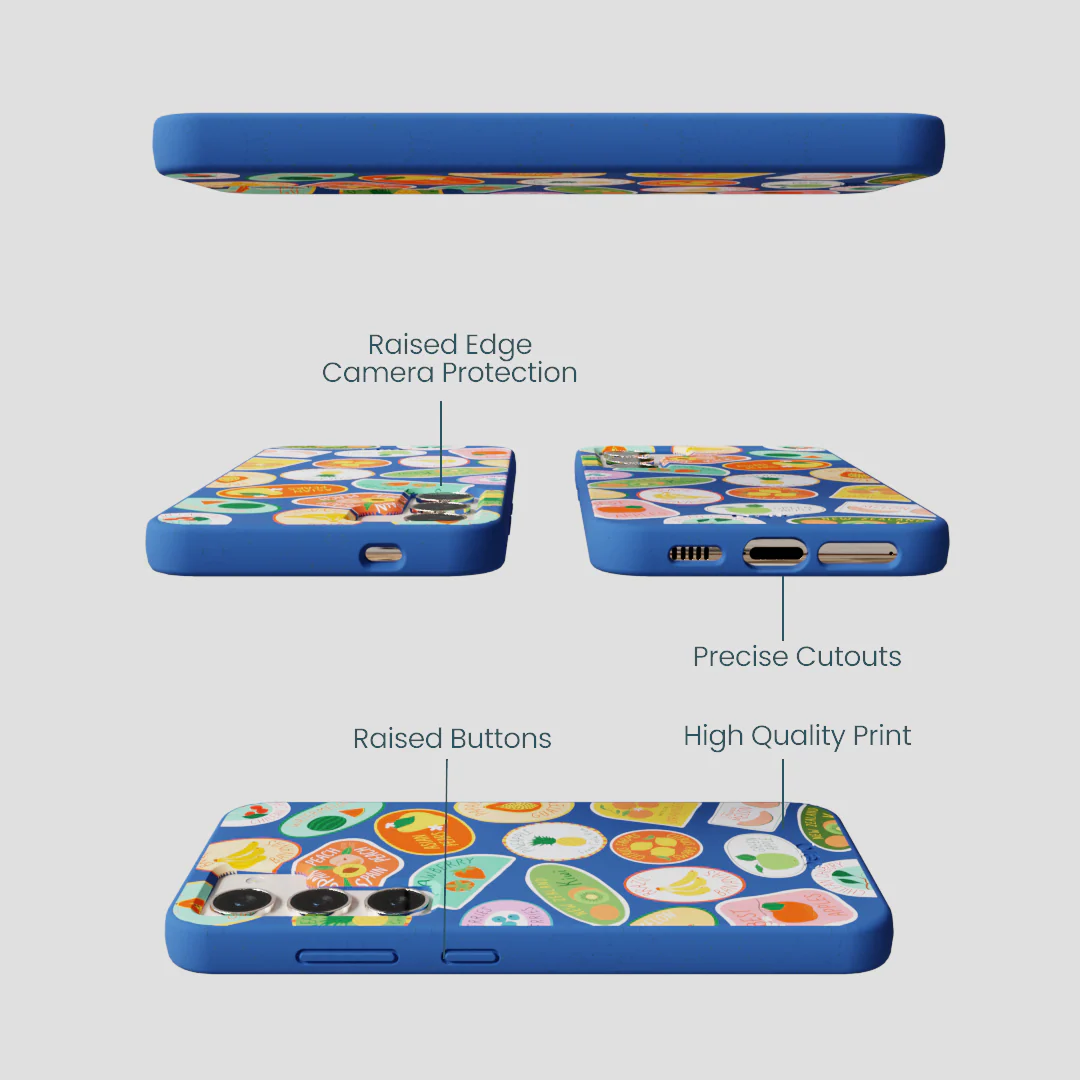 Electric Blue Frutti Club Samsung Galaxy S23 Case - Image 3