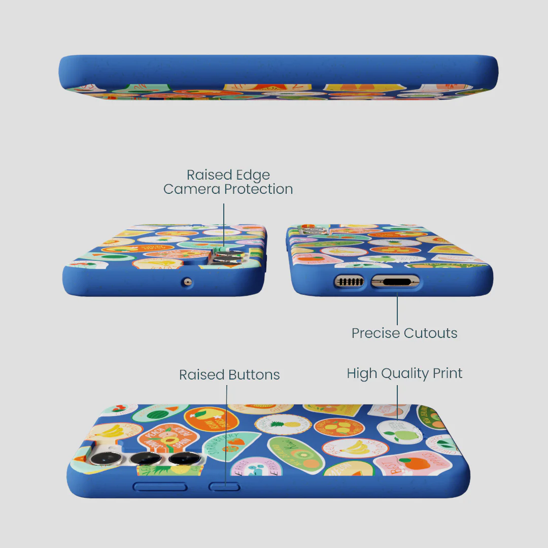 Electric Blue Frutti Club Samsung Galaxy S23+(Plus) Case - Image 3