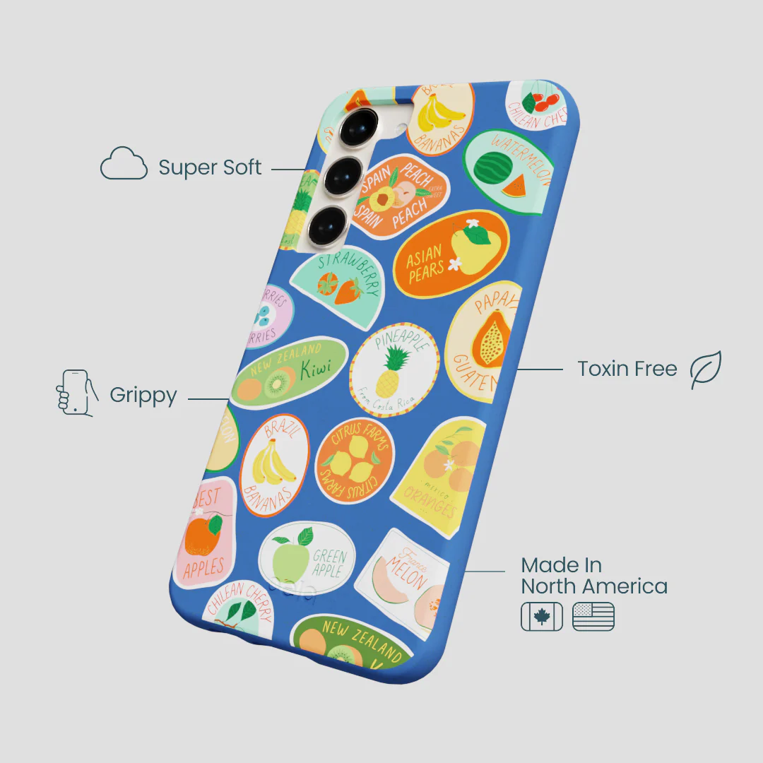 Electric Blue Frutti Club Samsung Galaxy S23+(Plus) Case - Image 4
