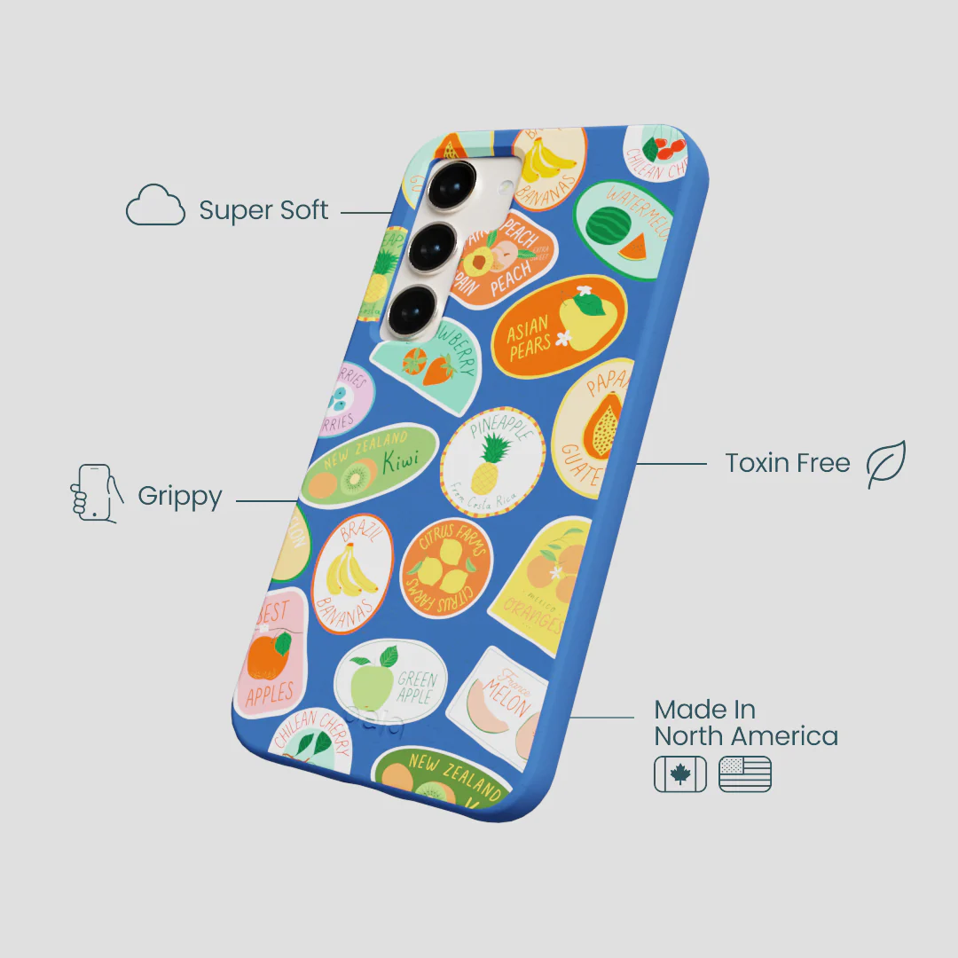 Electric Blue Frutti Club Samsung Galaxy S24 Case - Image 4