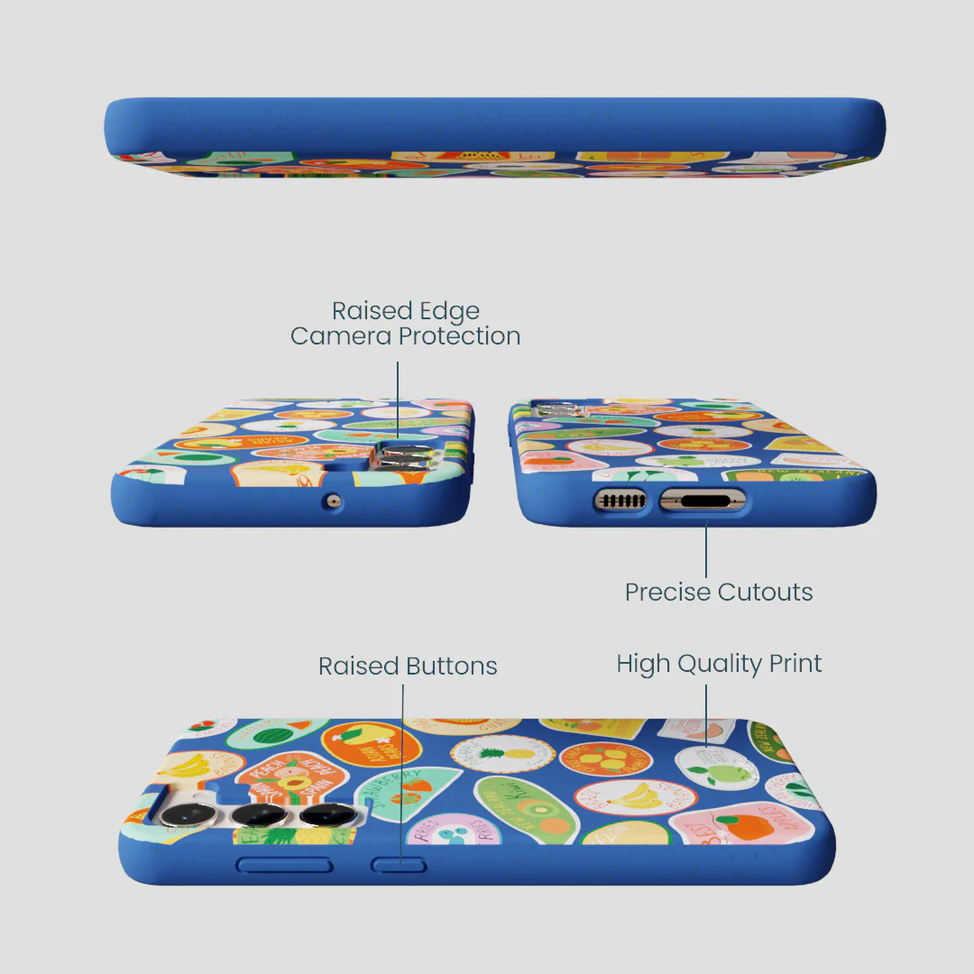 Electric Blue Frutti Club Samsung Galaxy S24+(Plus) Case - Image 3