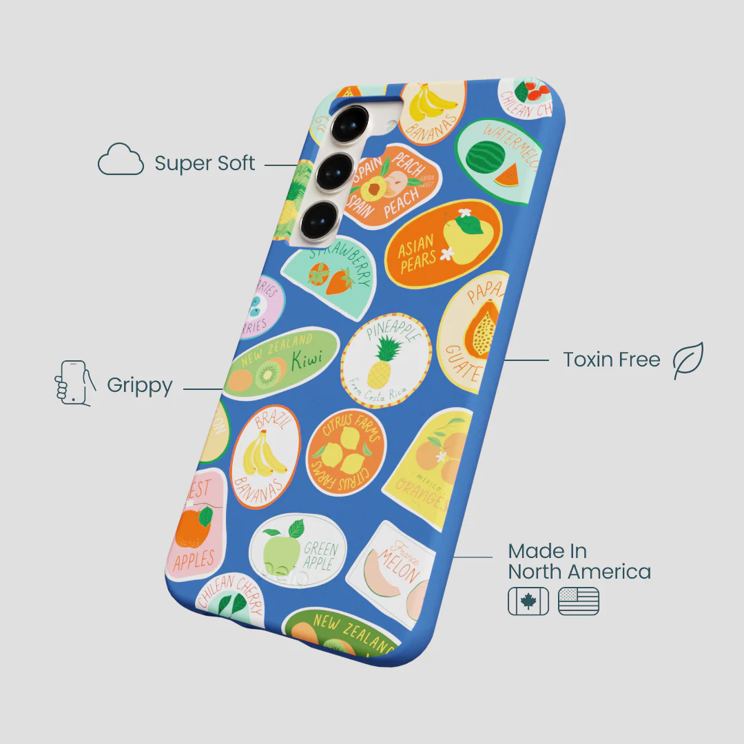Electric Blue Frutti Club Samsung Galaxy S24+(Plus) Case - Image 4
