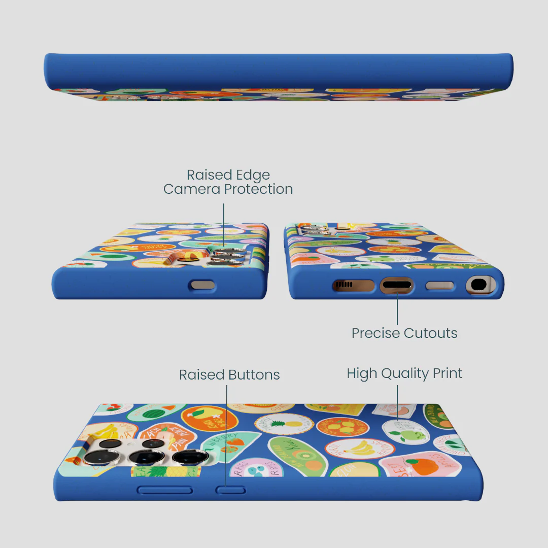 Electric Blue Frutti Club Samsung Galaxy S24 Ultra Case - Image 3