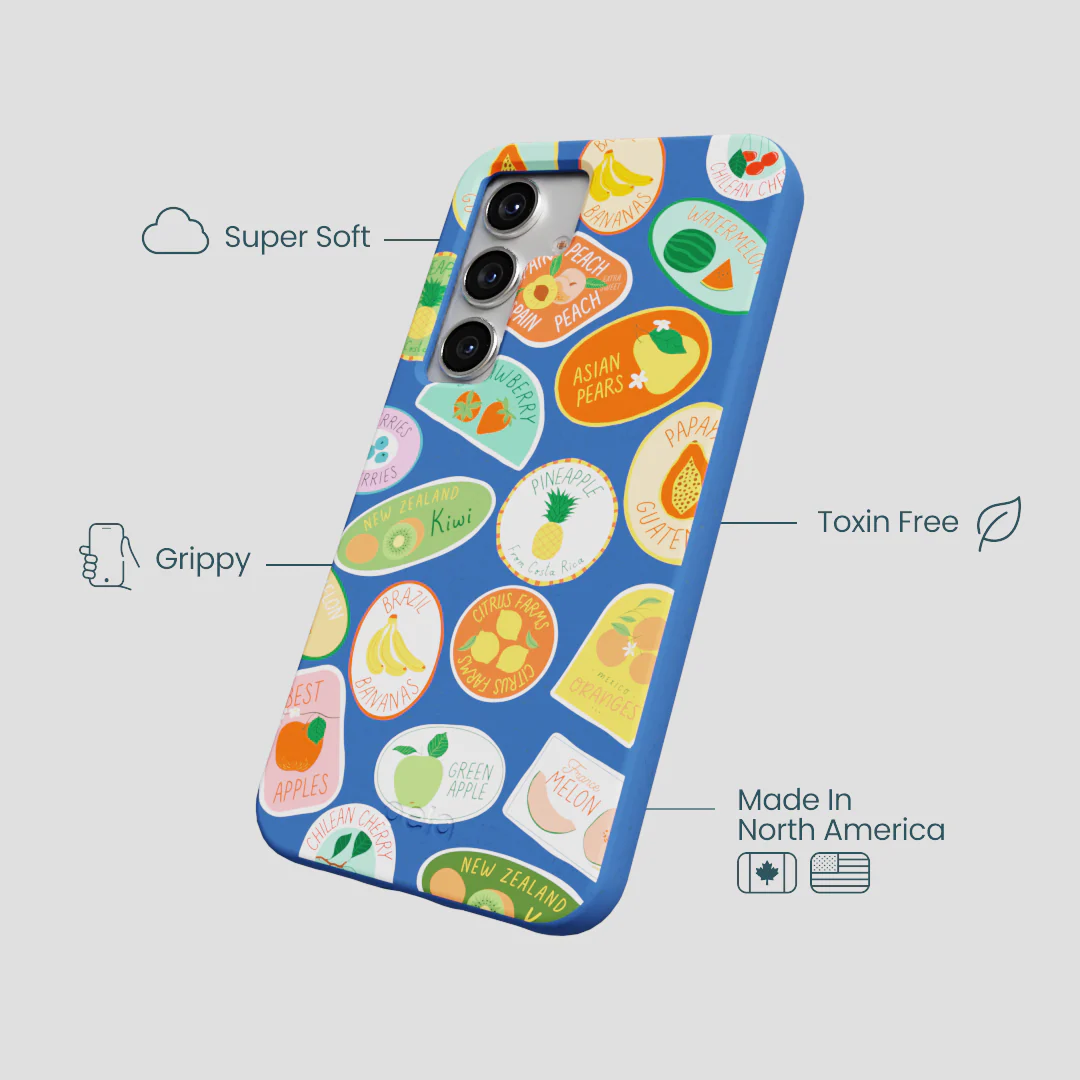 Electric Blue Frutti Club Samsung Galaxy S25 Case - Image 4