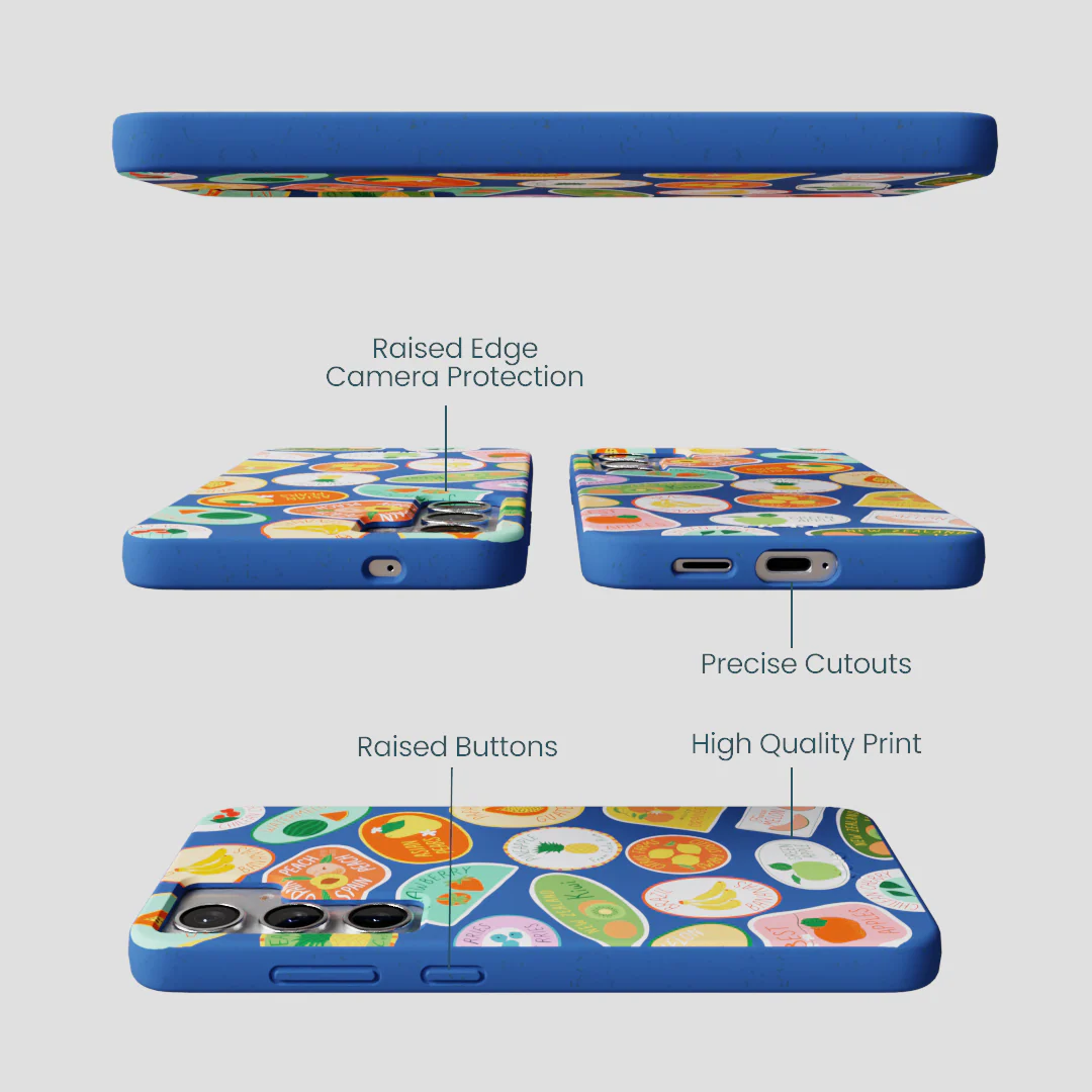 Electric Blue Frutti Club Samsung Galaxy S25+(Plus) Case - Image 3