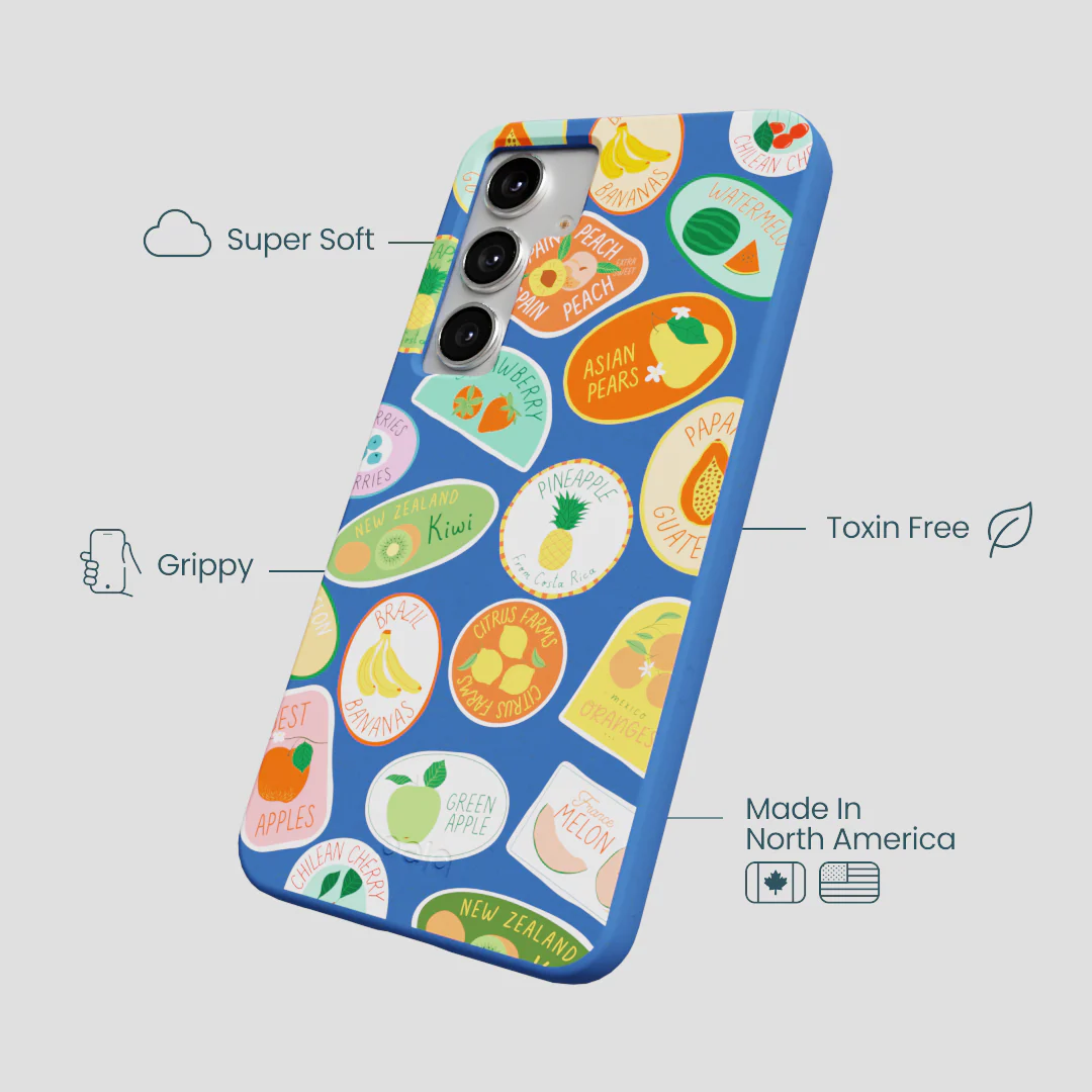 Electric Blue Frutti Club Samsung Galaxy S25+(Plus) Case - Image 4