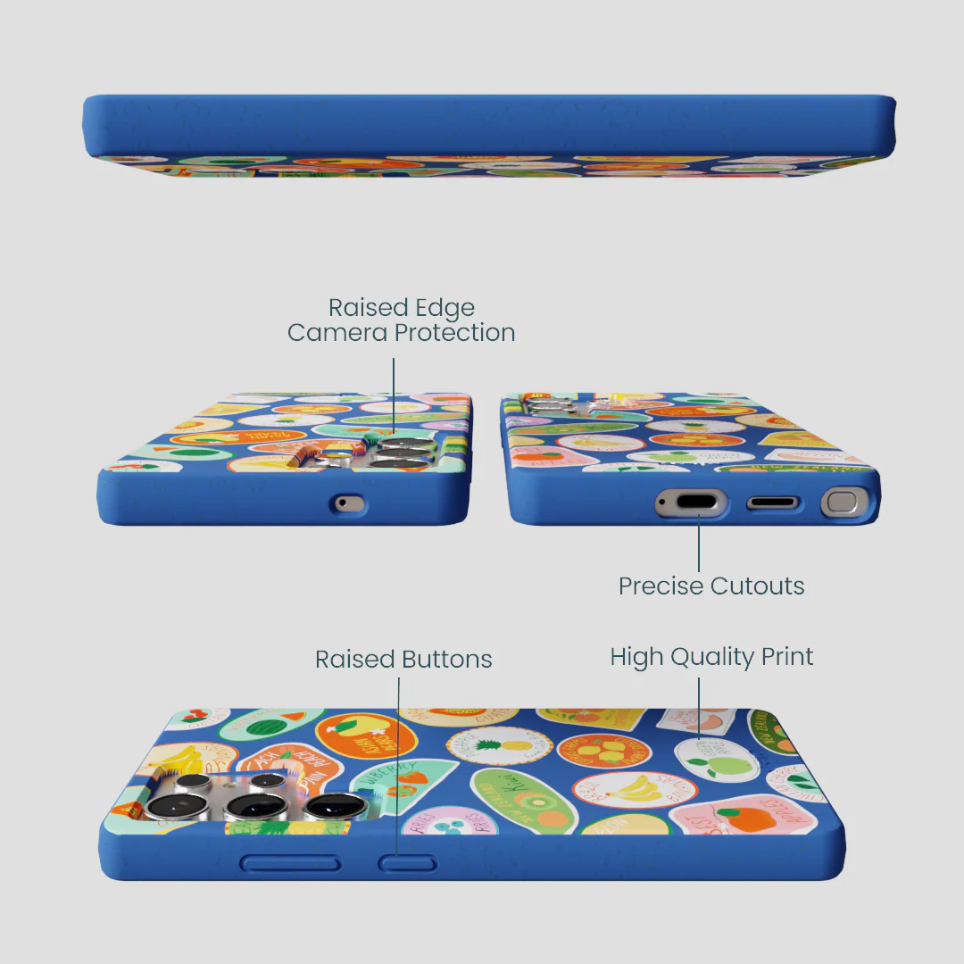 Electric Blue Frutti Club Samsung Galaxy S25 Ultra Case - Image 3