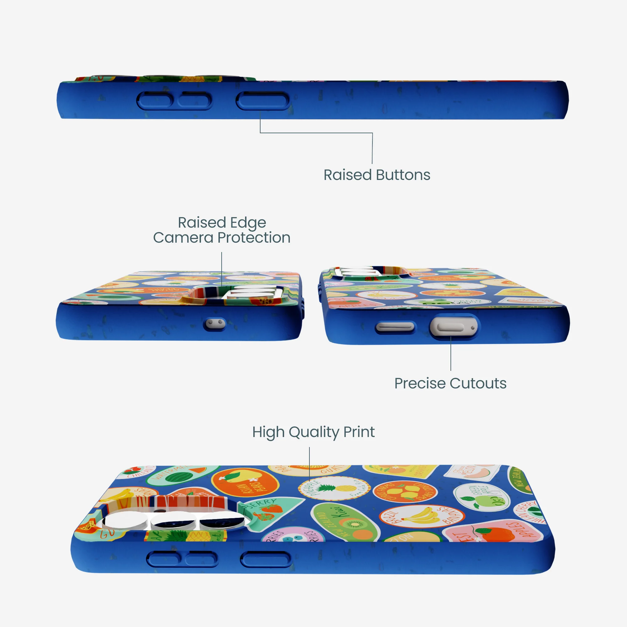 Electric Blue Frutti Club Samsung Galaxy S26 Case - Image 3