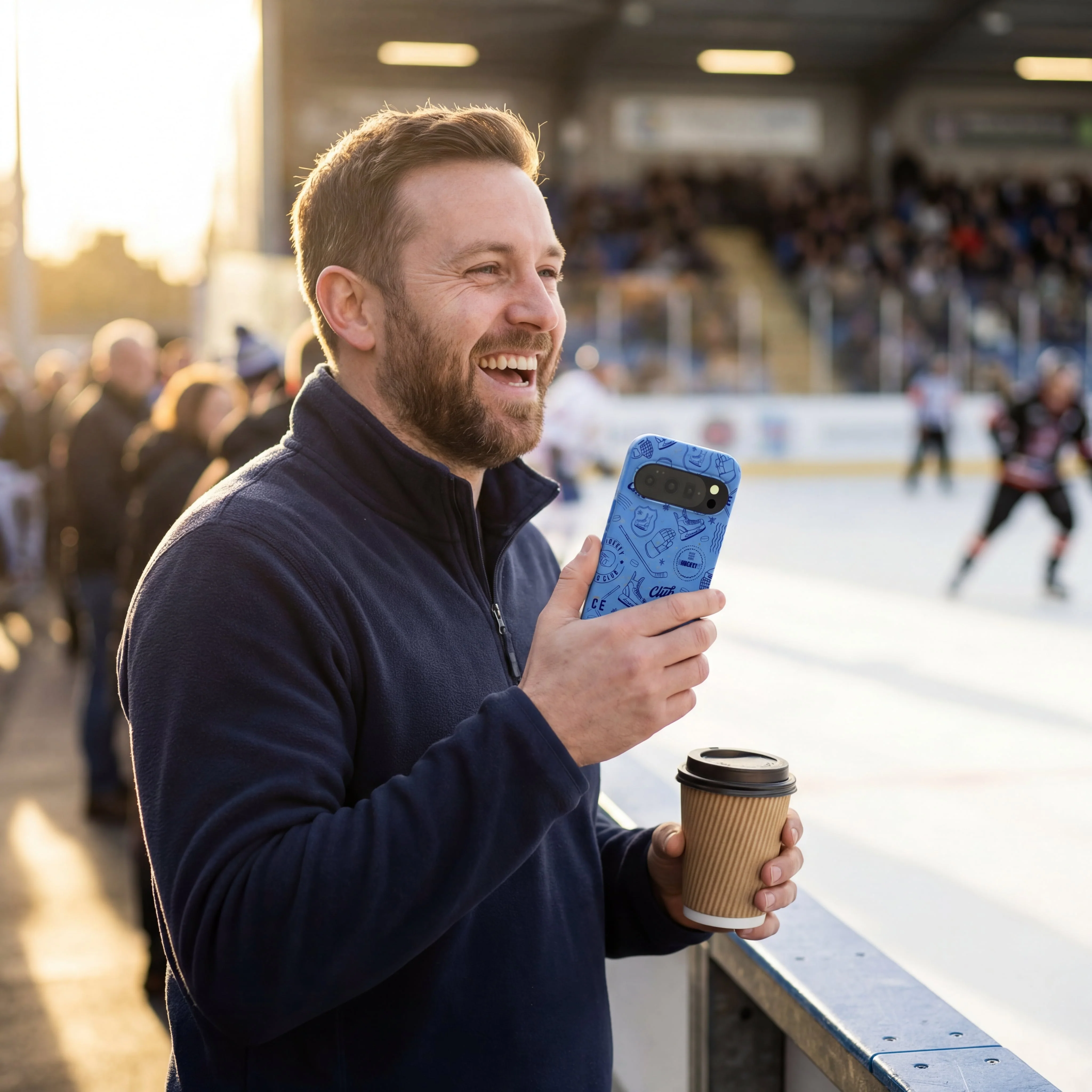 Electric Blue Hockey Postage Google Pixel 10/10 Pro Case - Image 2