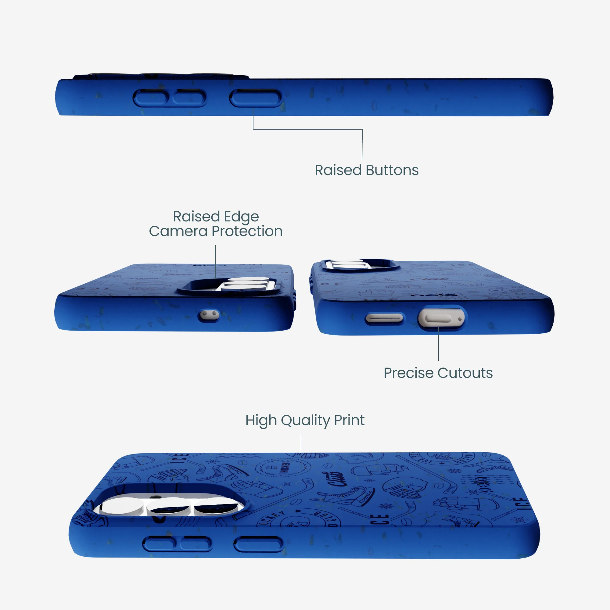 Electric Blue Hockey Postage Samsung Galaxy S26 Case - Image 2