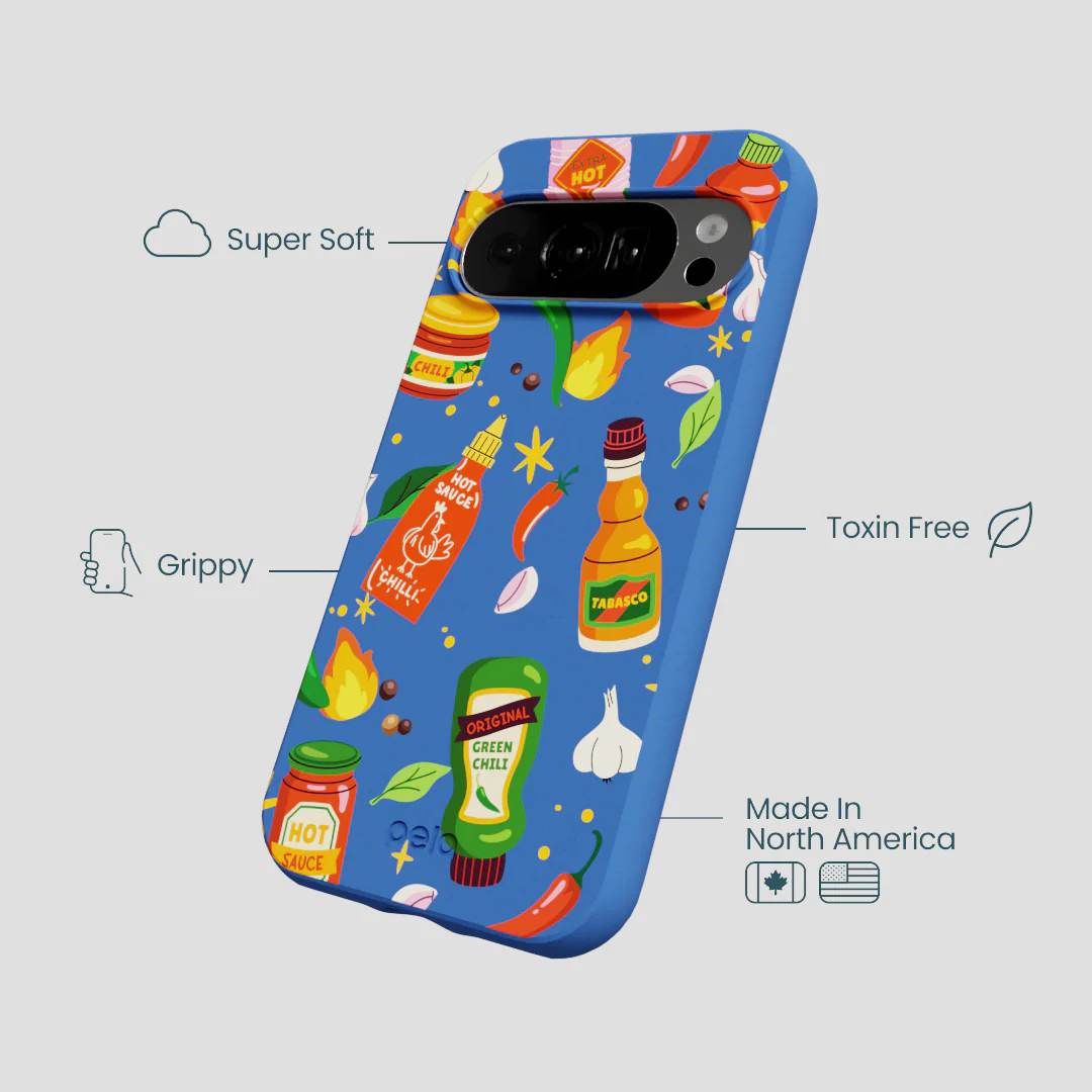 Electric Blue Hot Stuff Google Pixel 10/10 Pro Case - Image 4