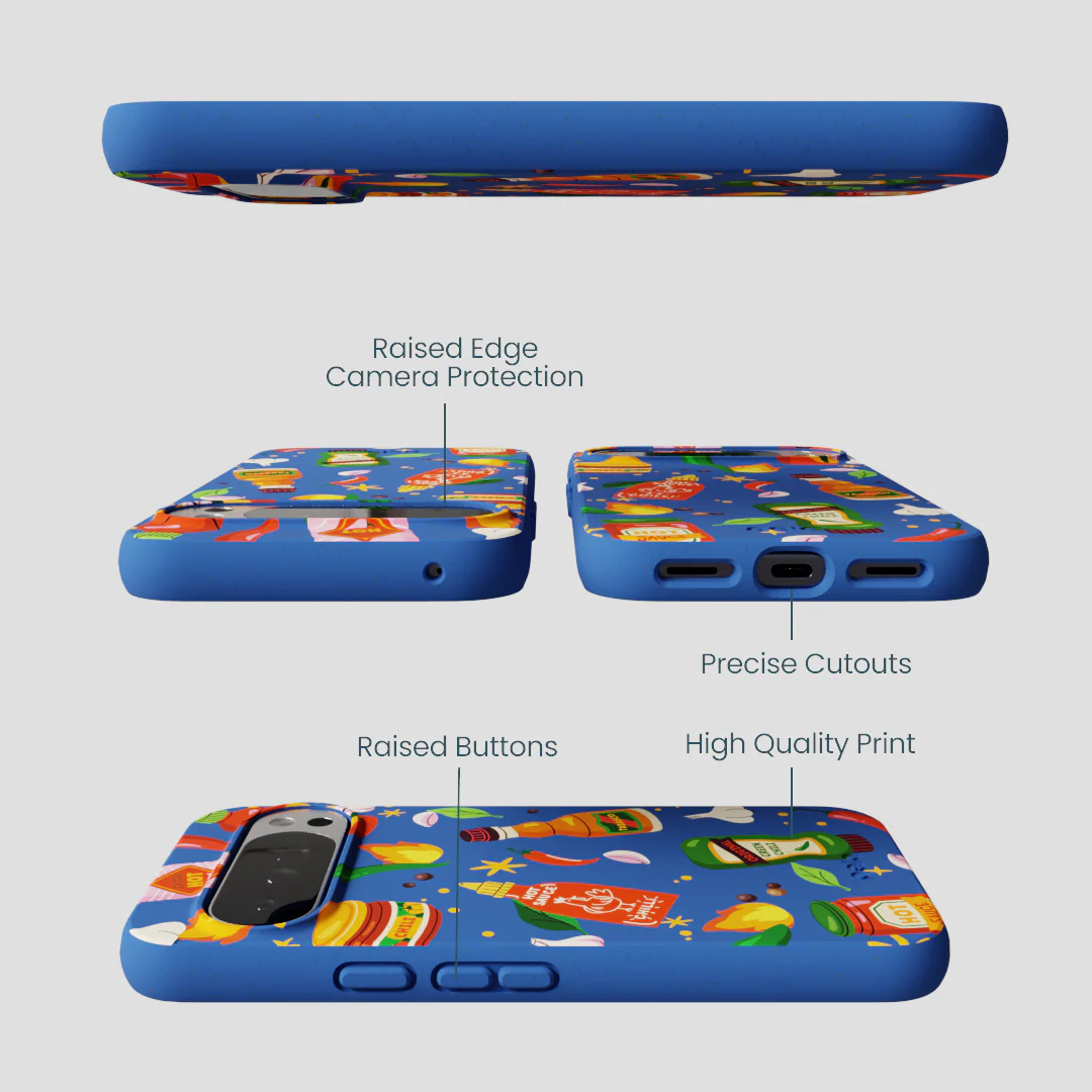 Electric Blue Hot Stuff Google Pixel 10 Pro XL Case - Image 3